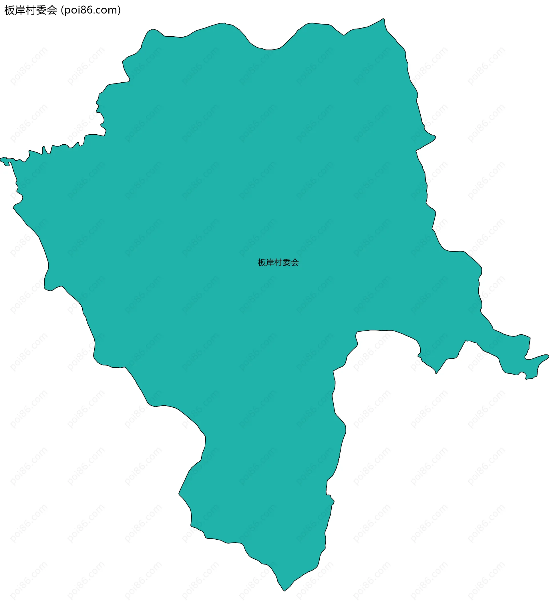 板岸村委会边界地图