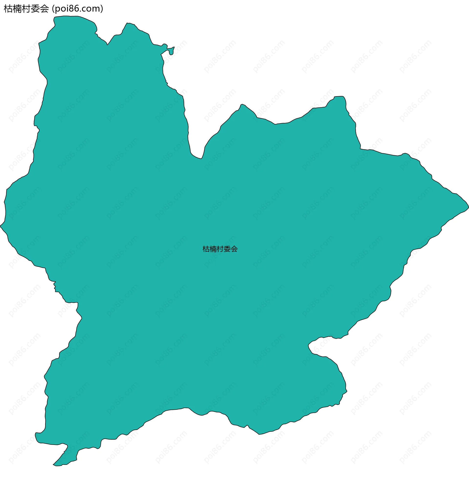 枯楠村委会边界地图
