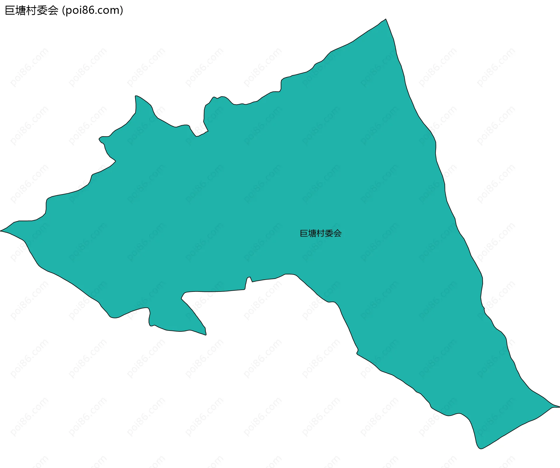 巨塘村委会边界地图