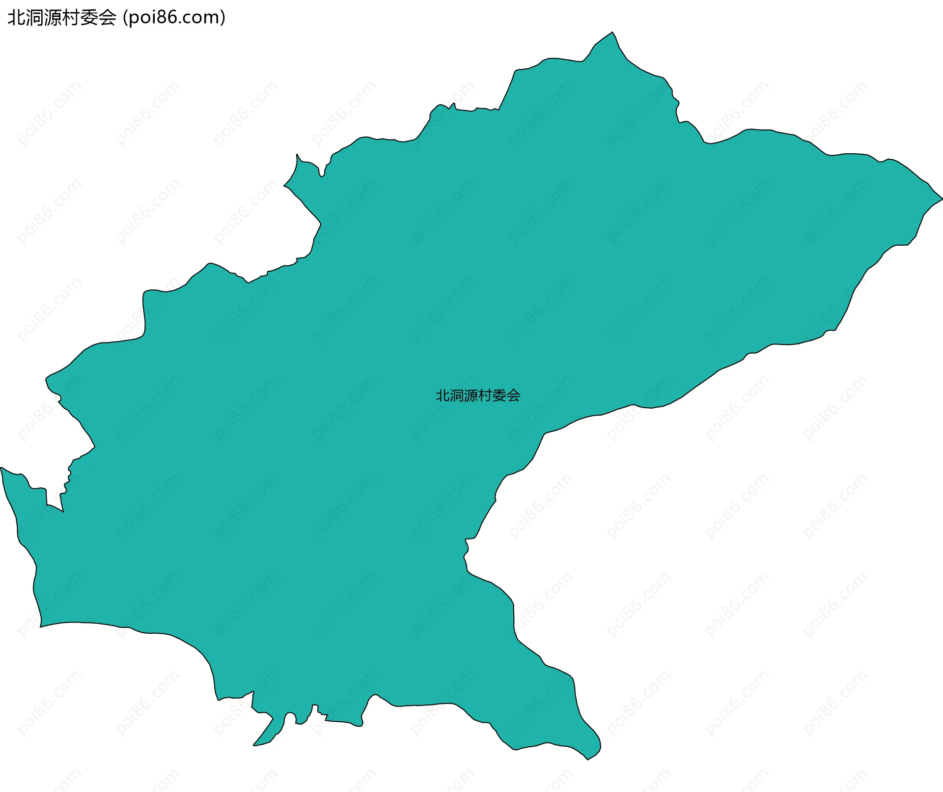 北洞源村委会边界地图