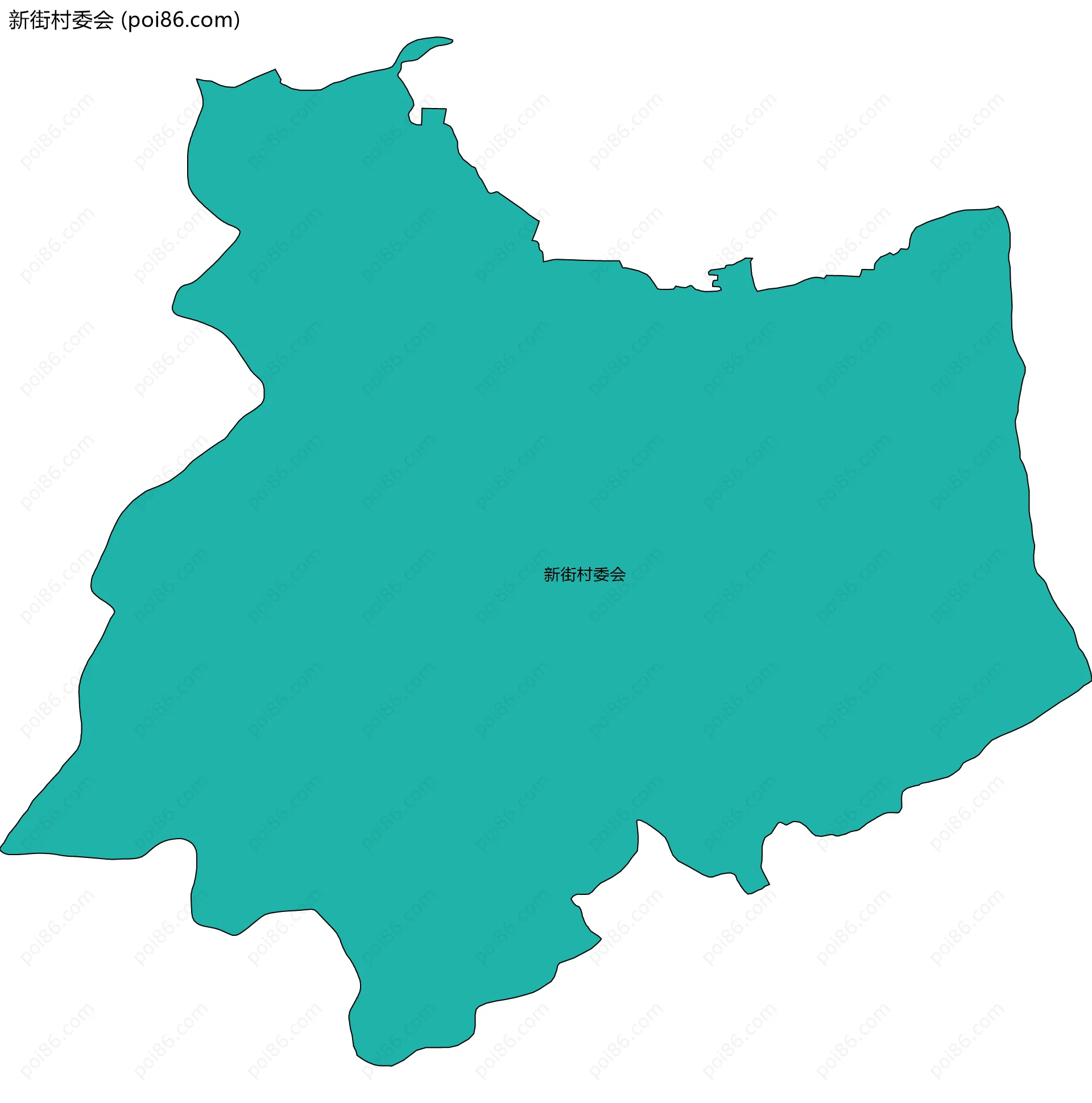 新街村委会边界地图