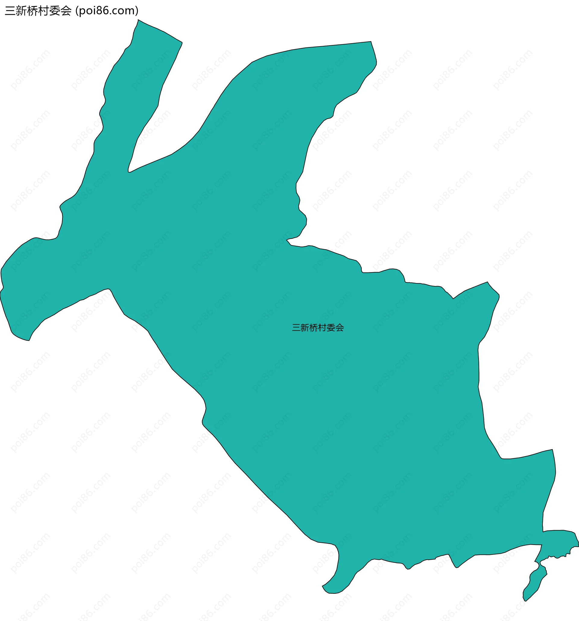 三新桥村委会边界地图