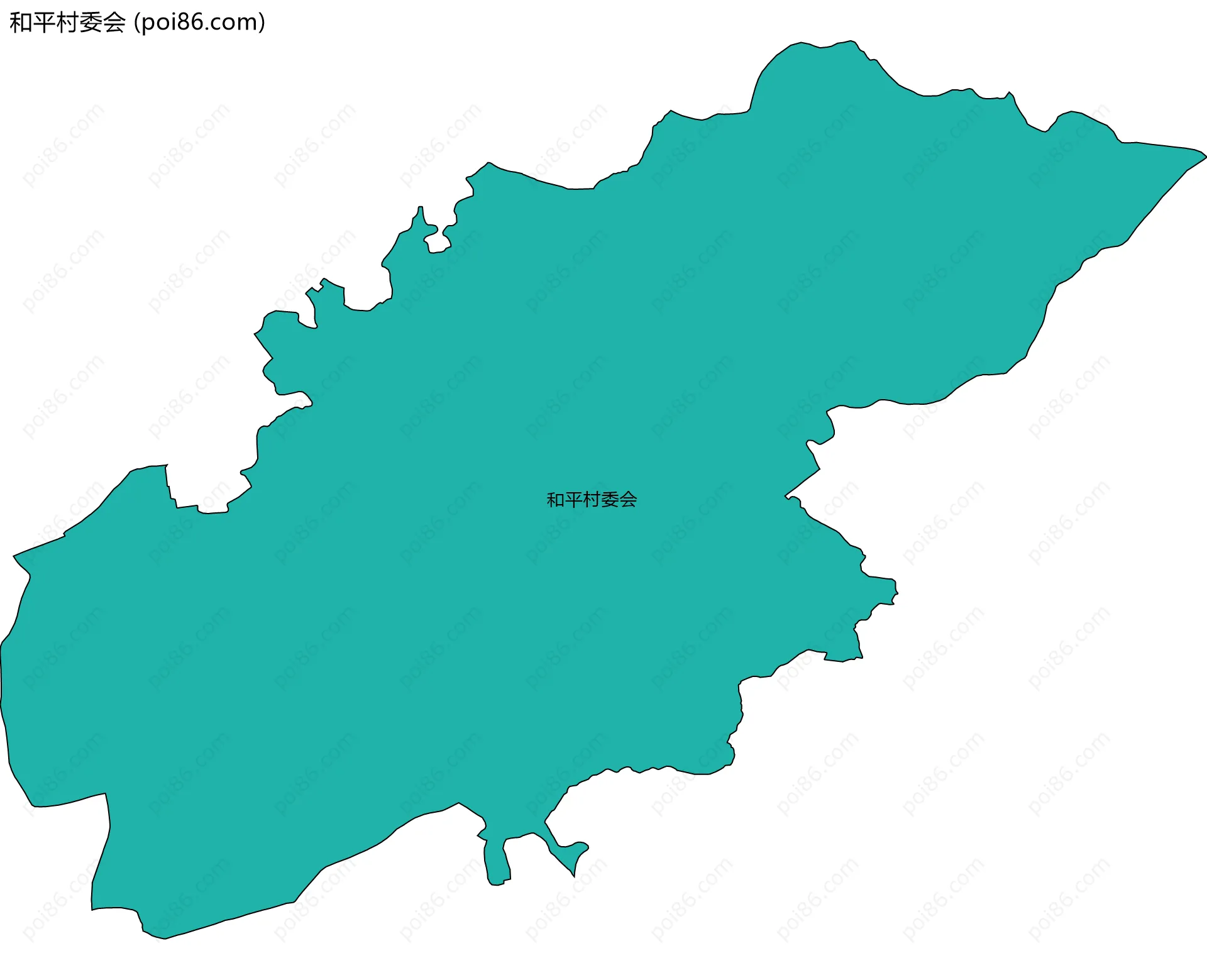 和平村委会边界地图