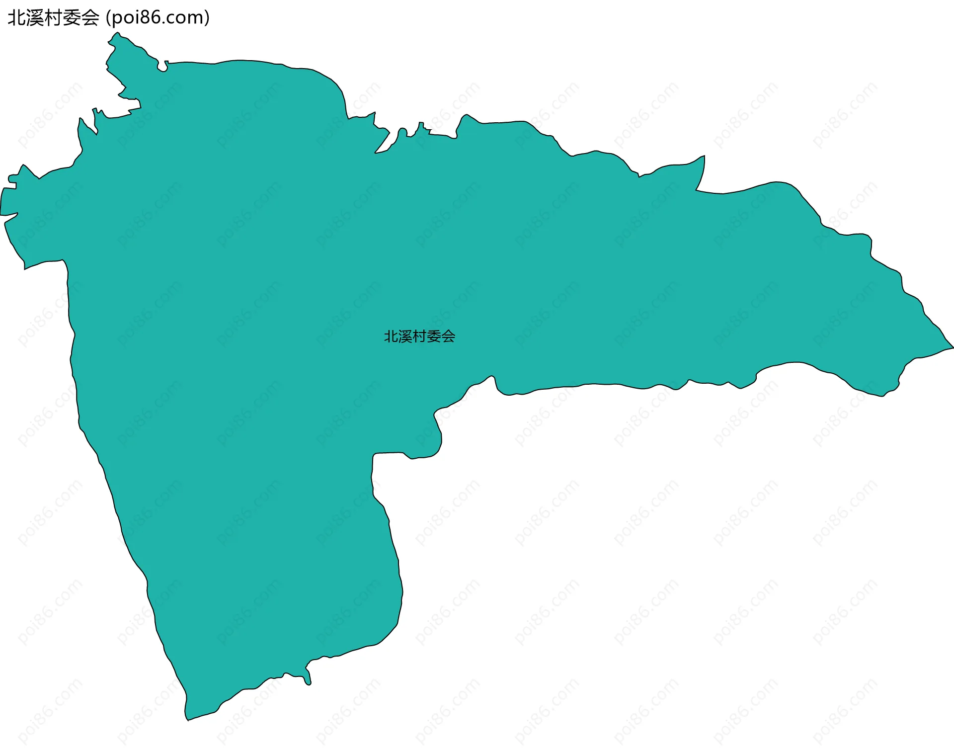 北溪村委会边界地图