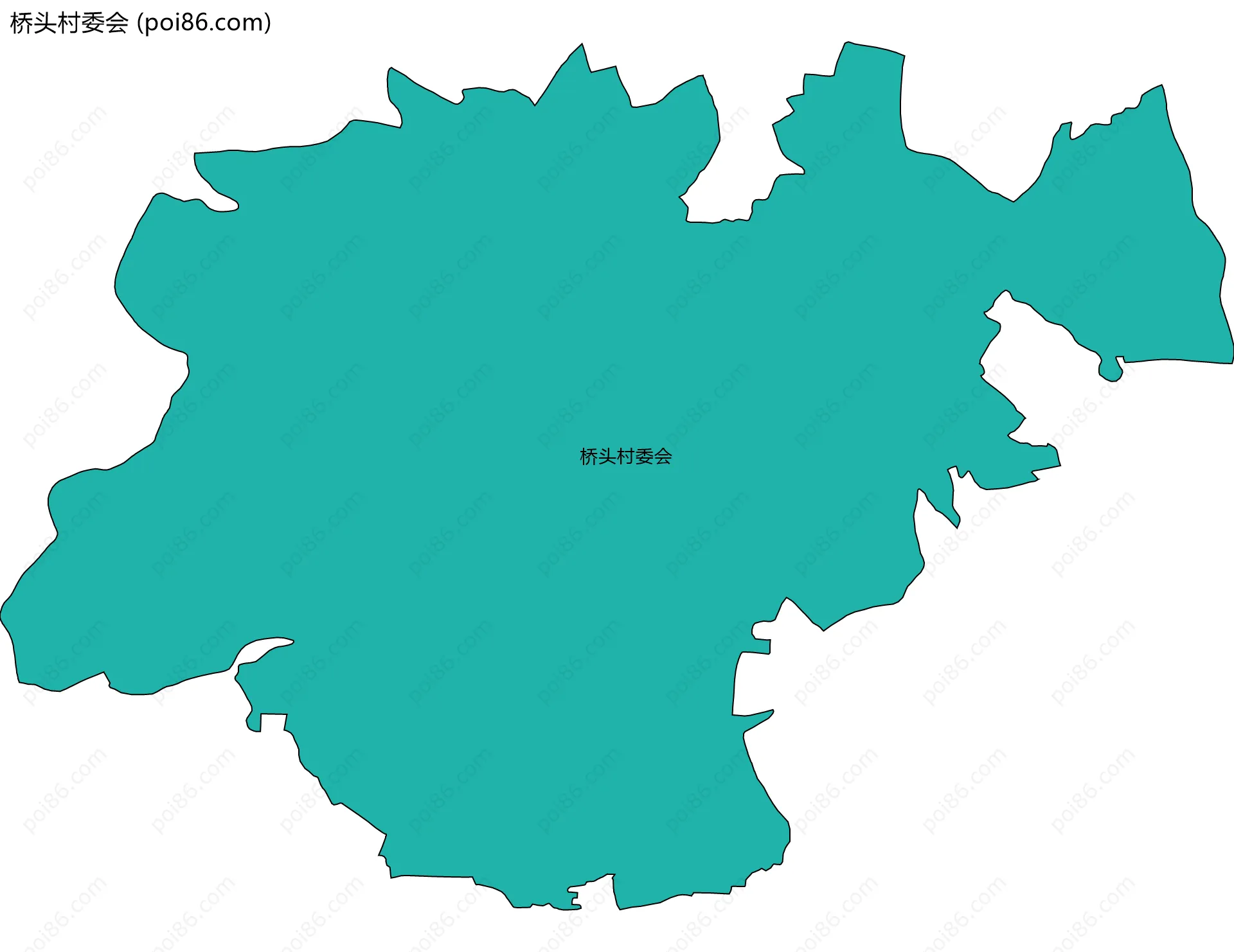 桥头村委会边界地图