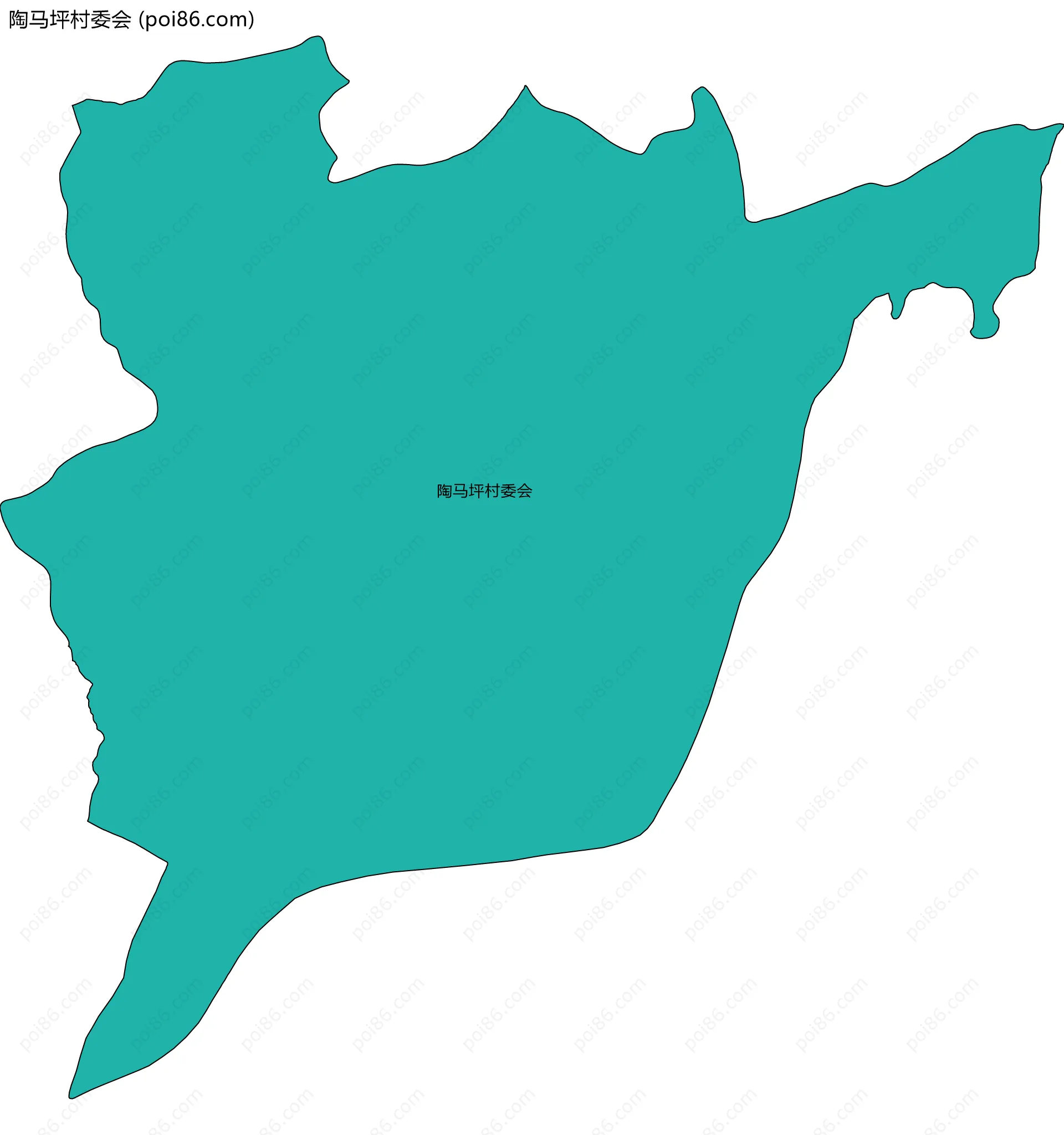 陶马坪村委会边界地图