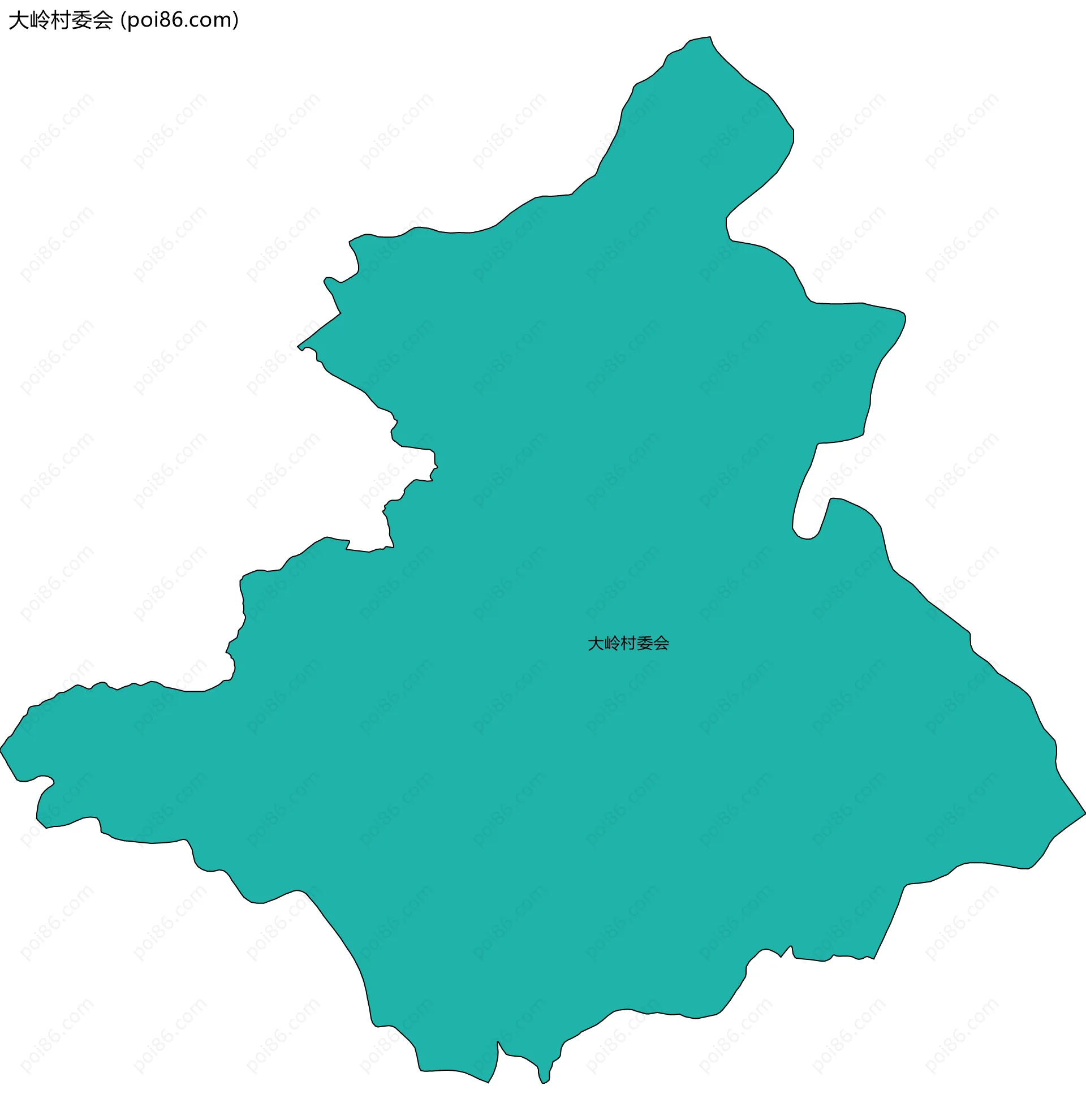 大岭村委会边界地图