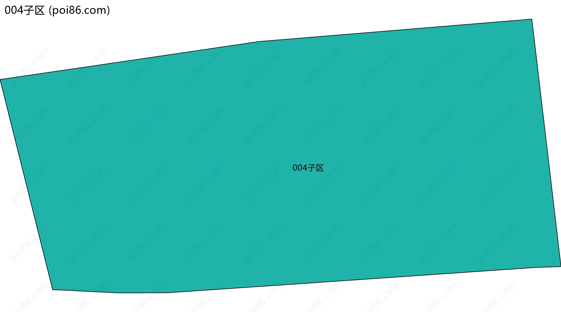 004子区边界地图