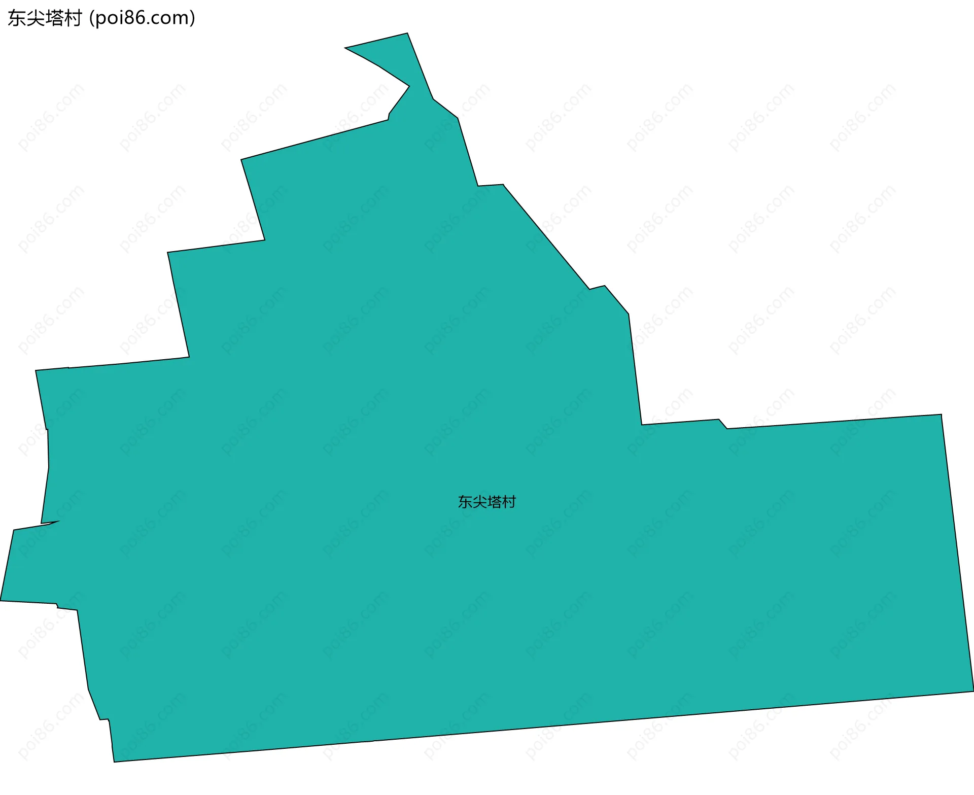 东尖塔村边界地图