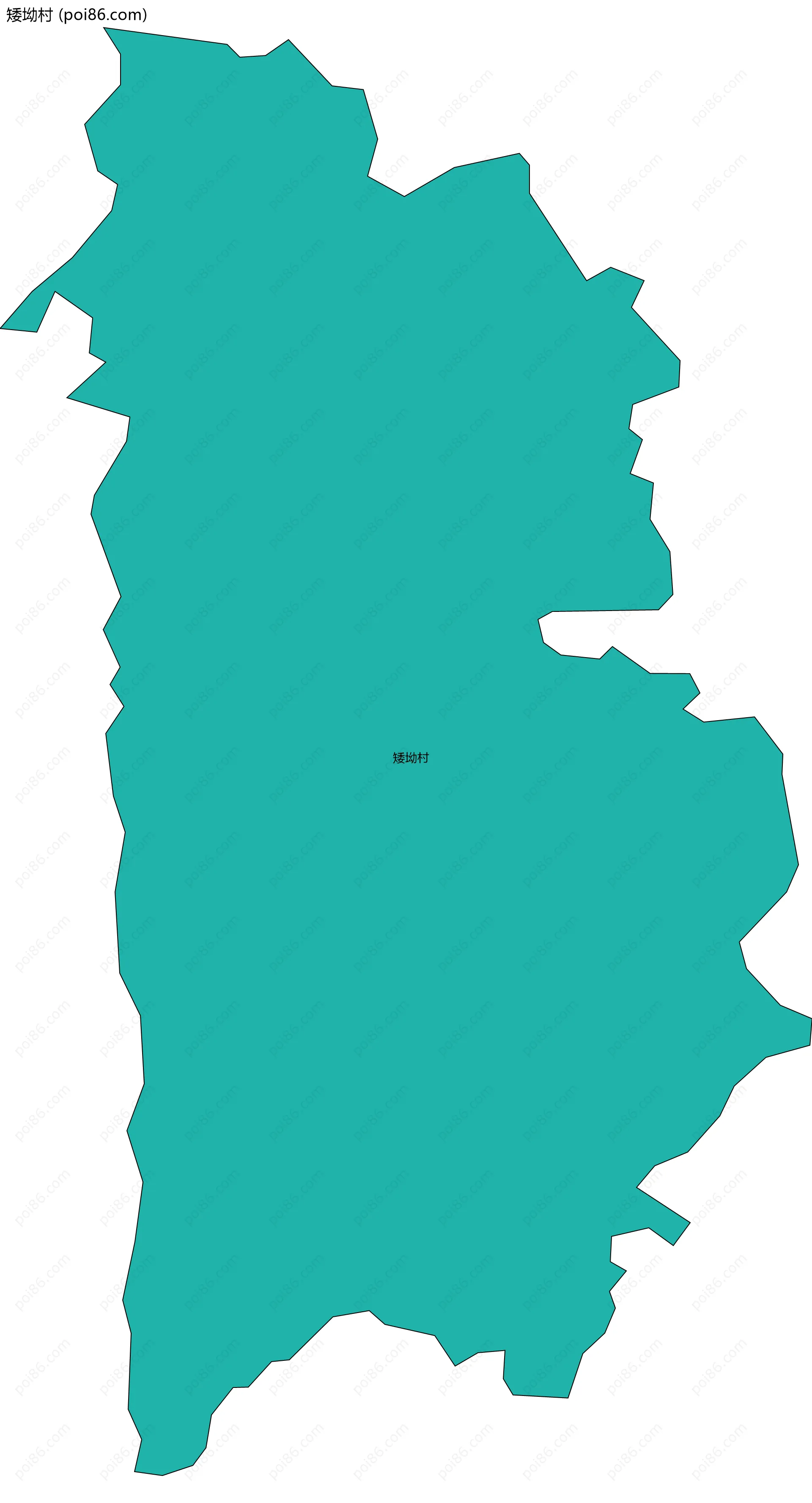 矮坳村边界地图