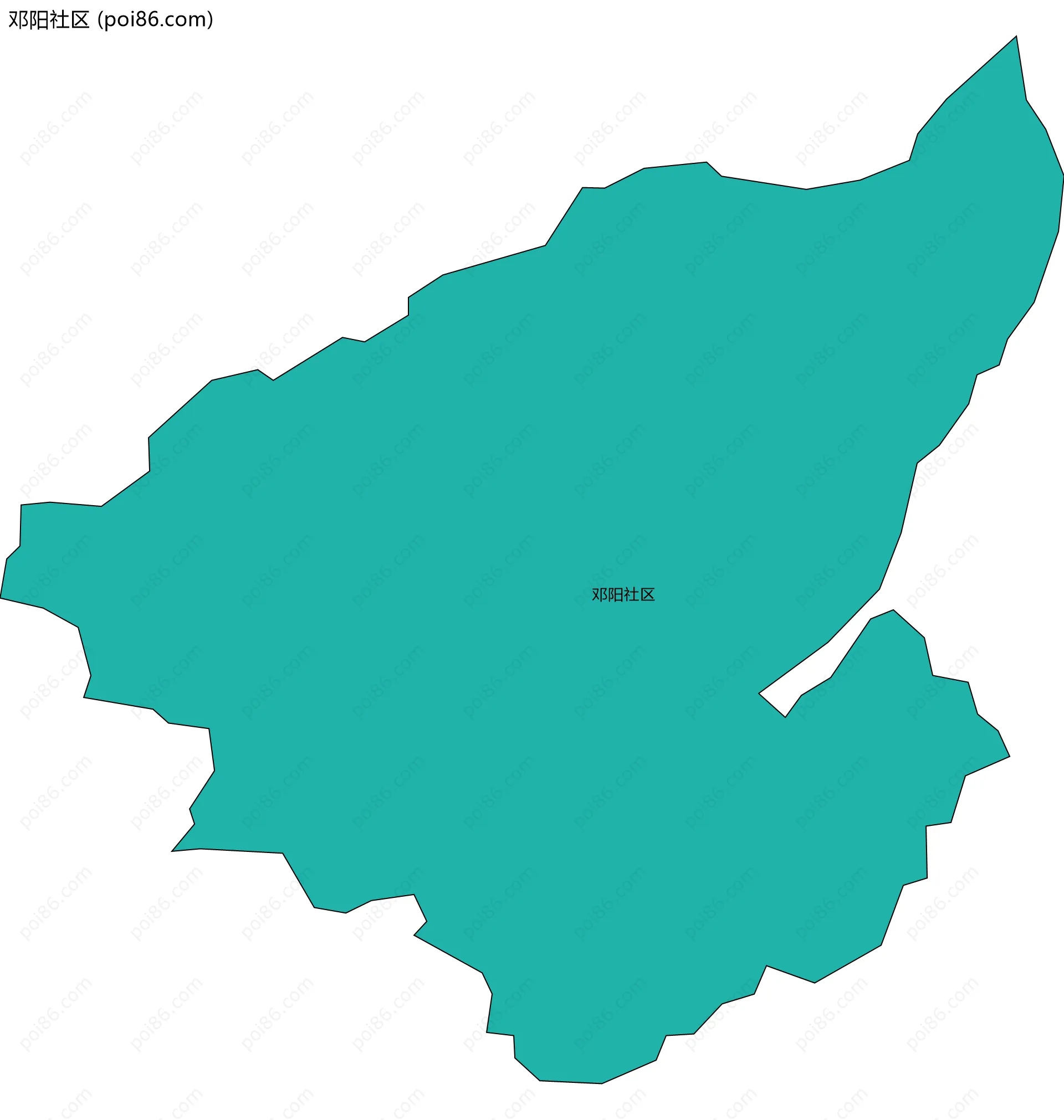 邓阳社区边界地图