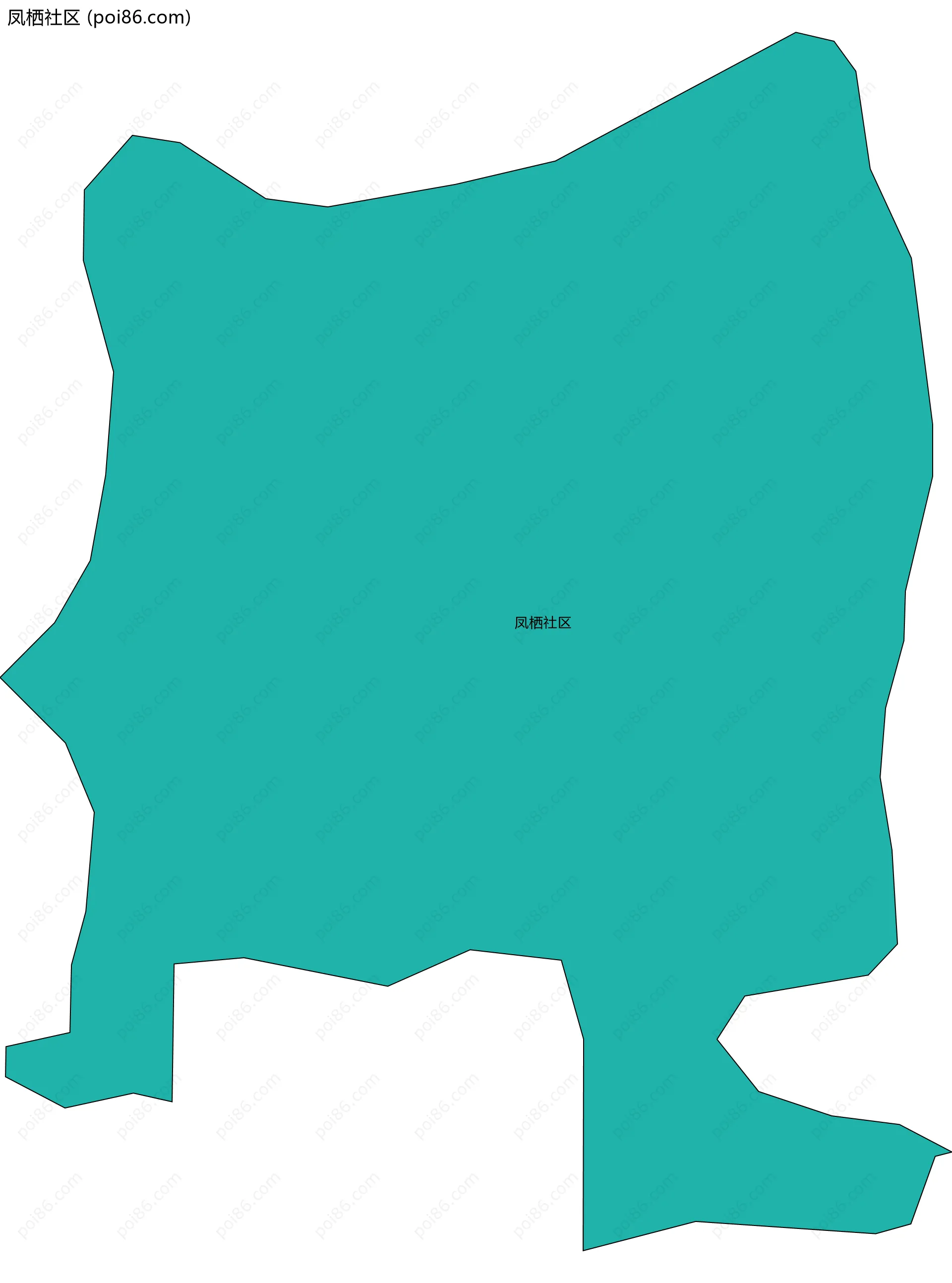 凤栖社区边界地图