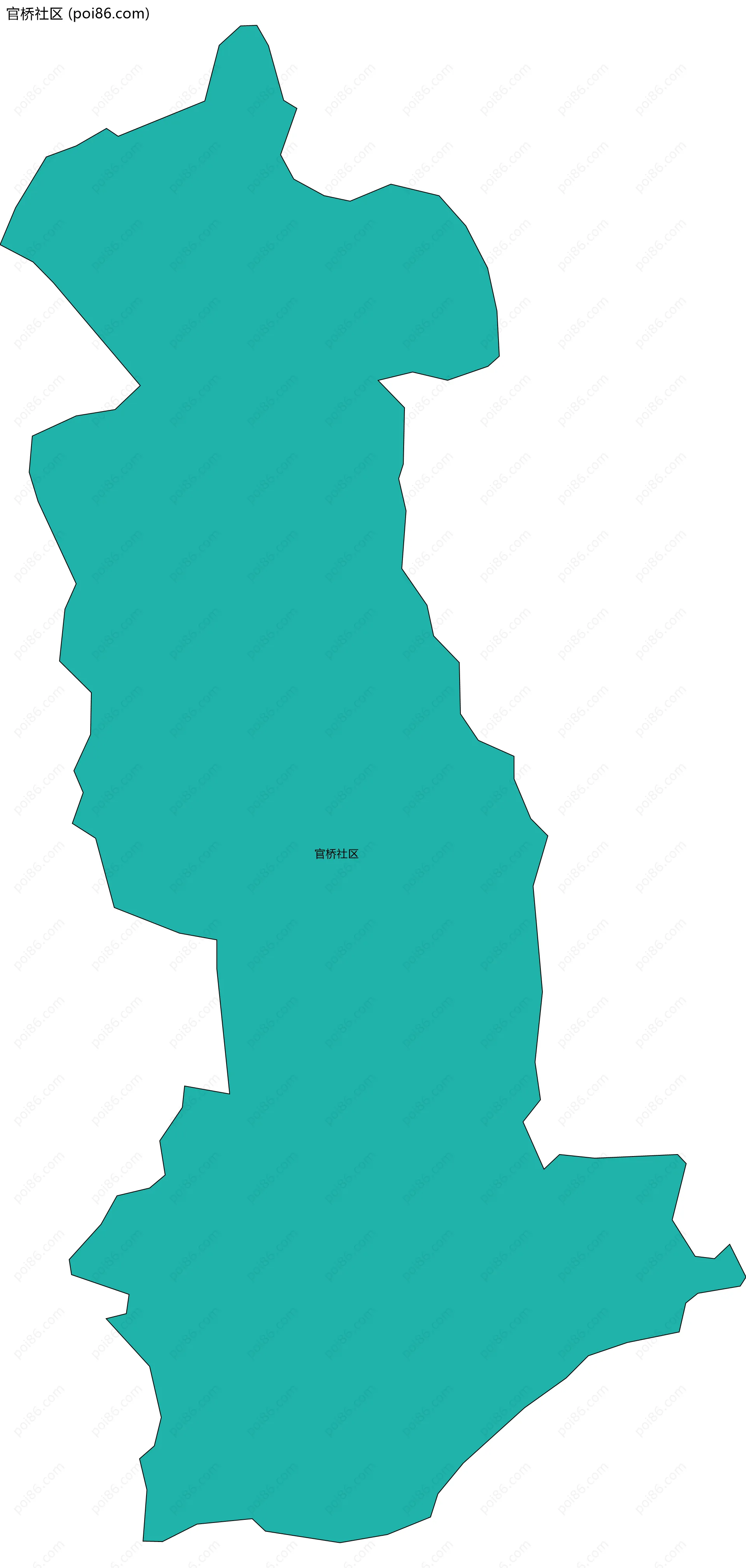 官桥社区边界地图