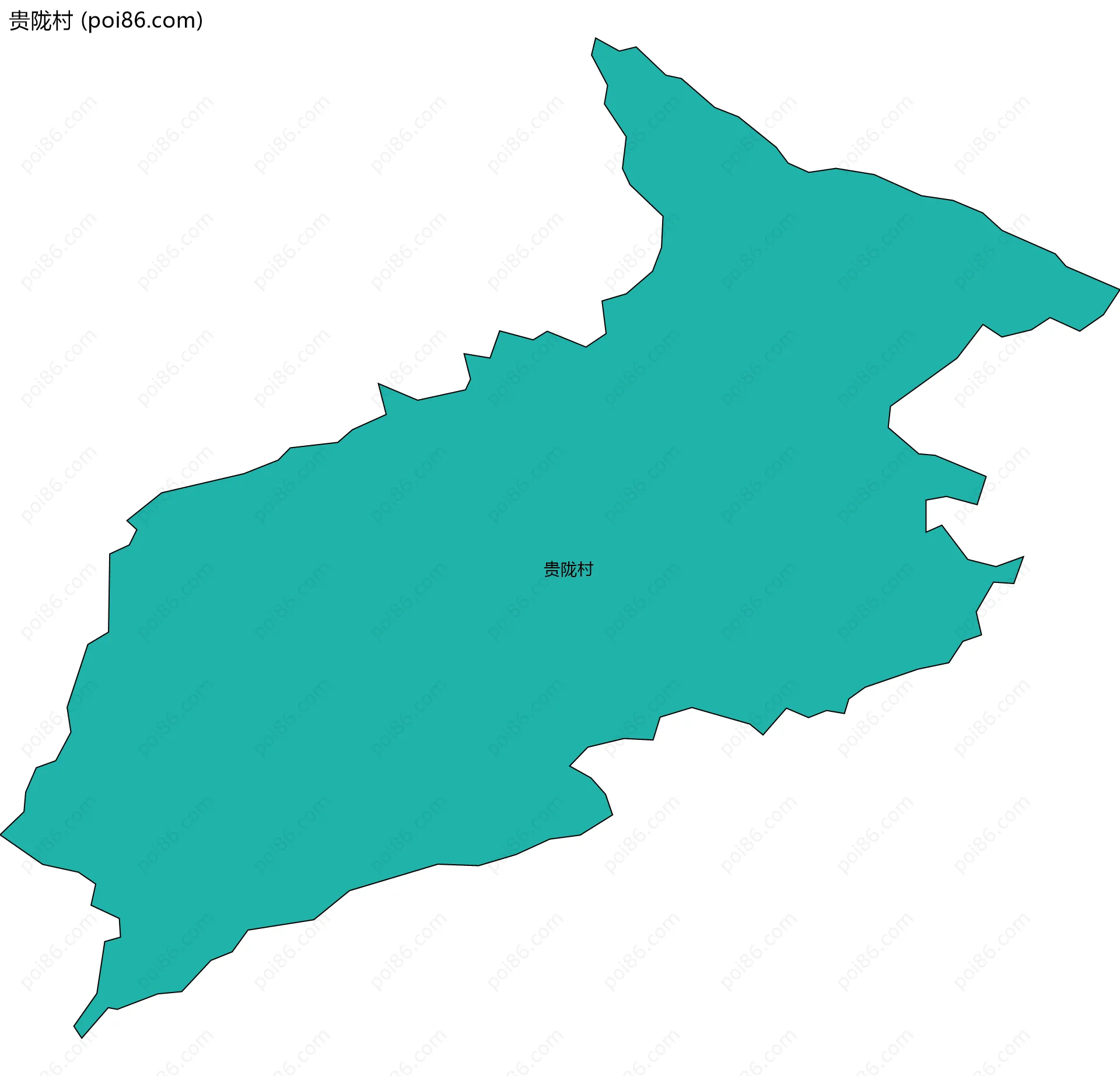 贵陇村边界地图