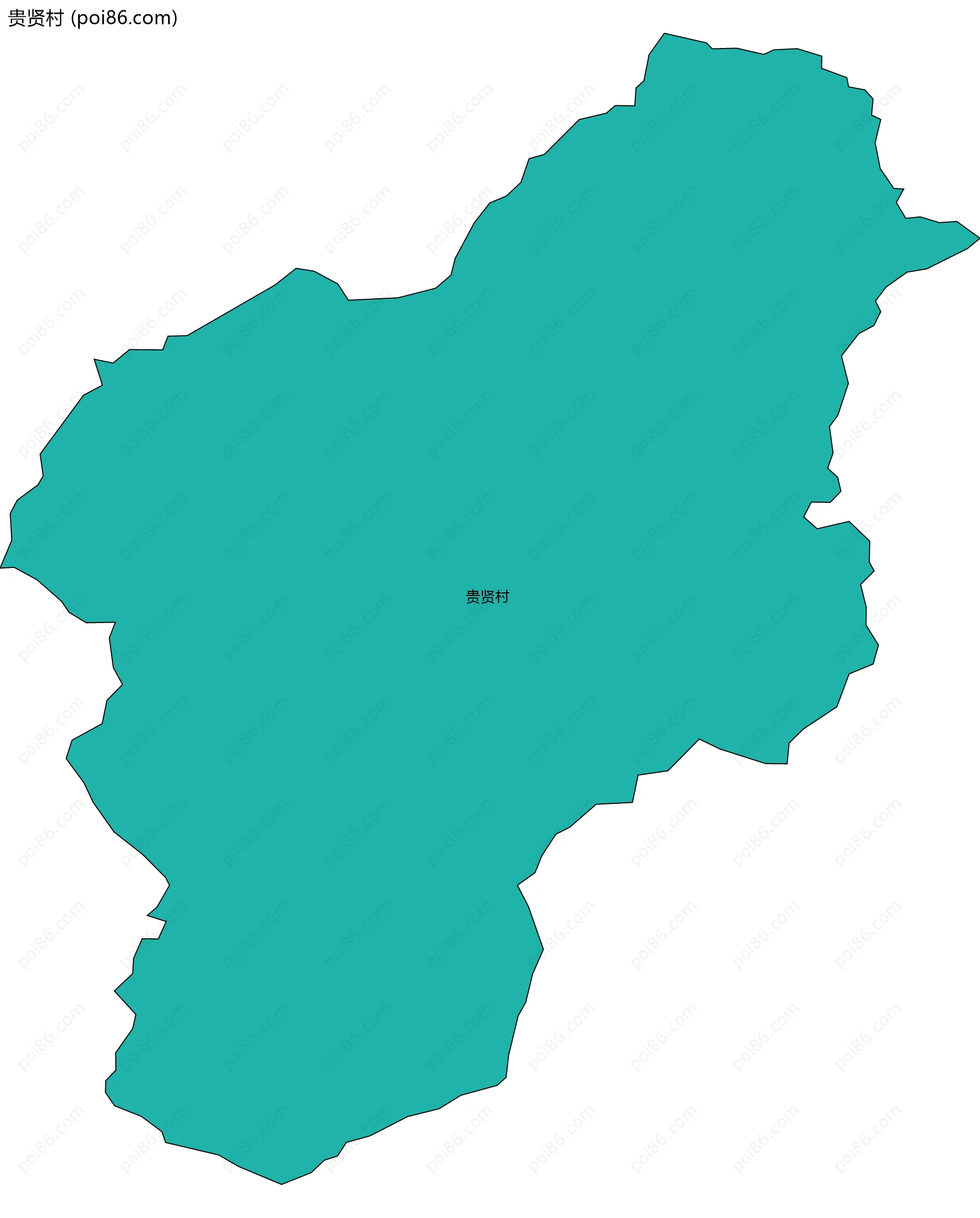 贵贤村边界地图