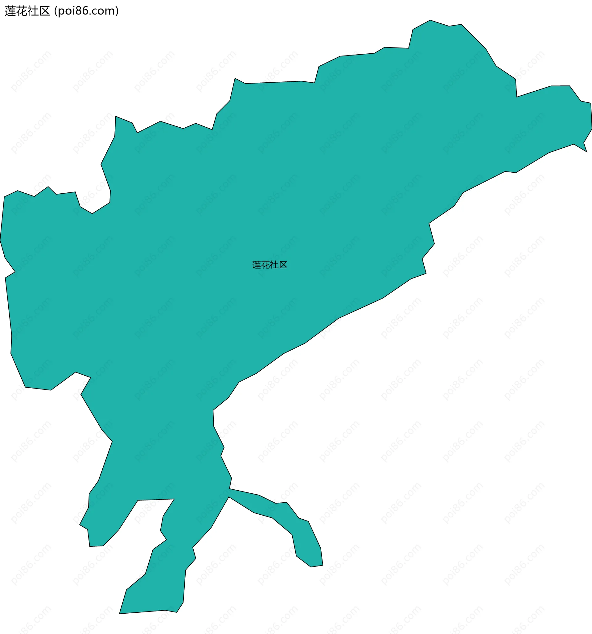 莲花社区边界地图