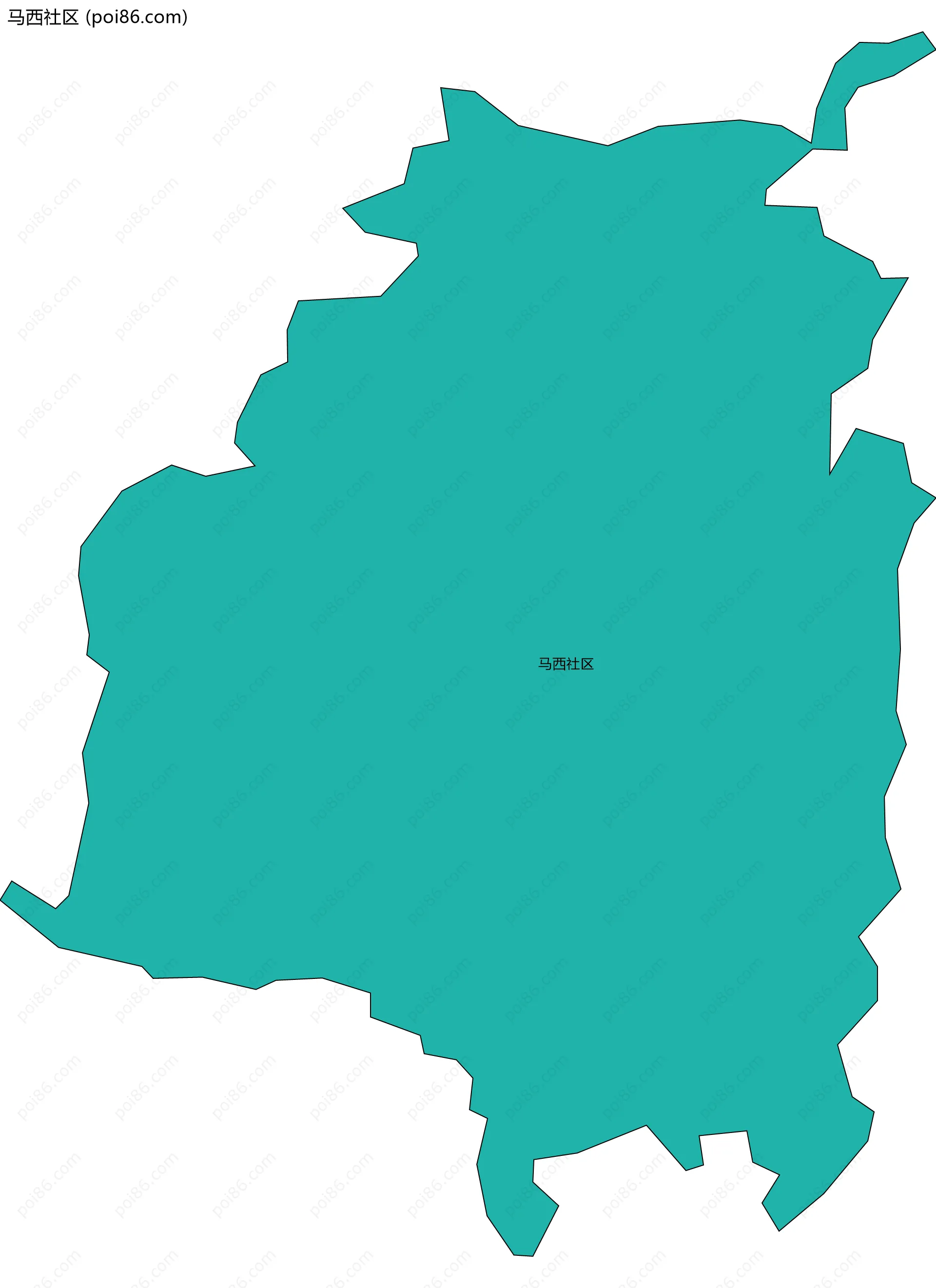 马西社区边界地图