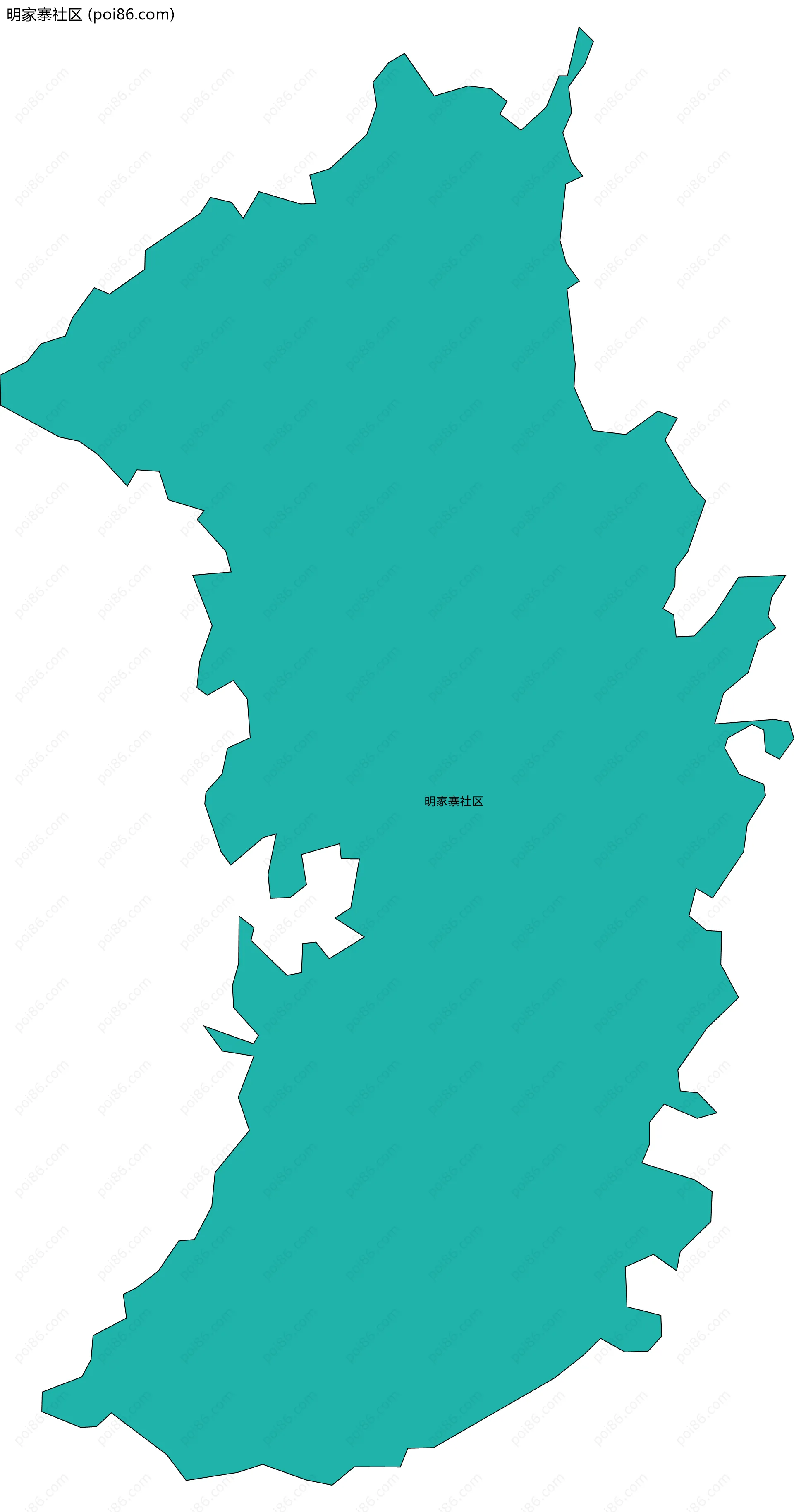 明家寨社区边界地图