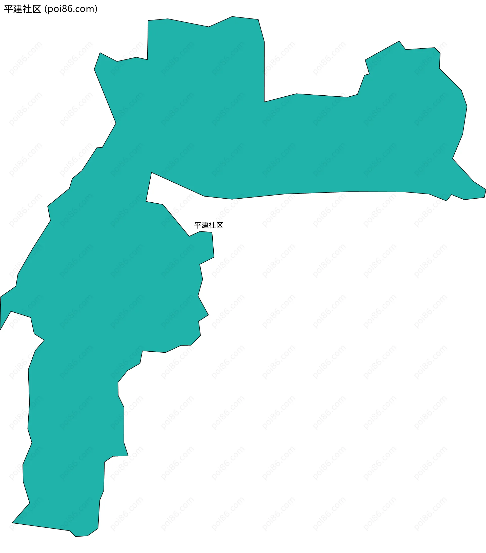 平建社区边界地图