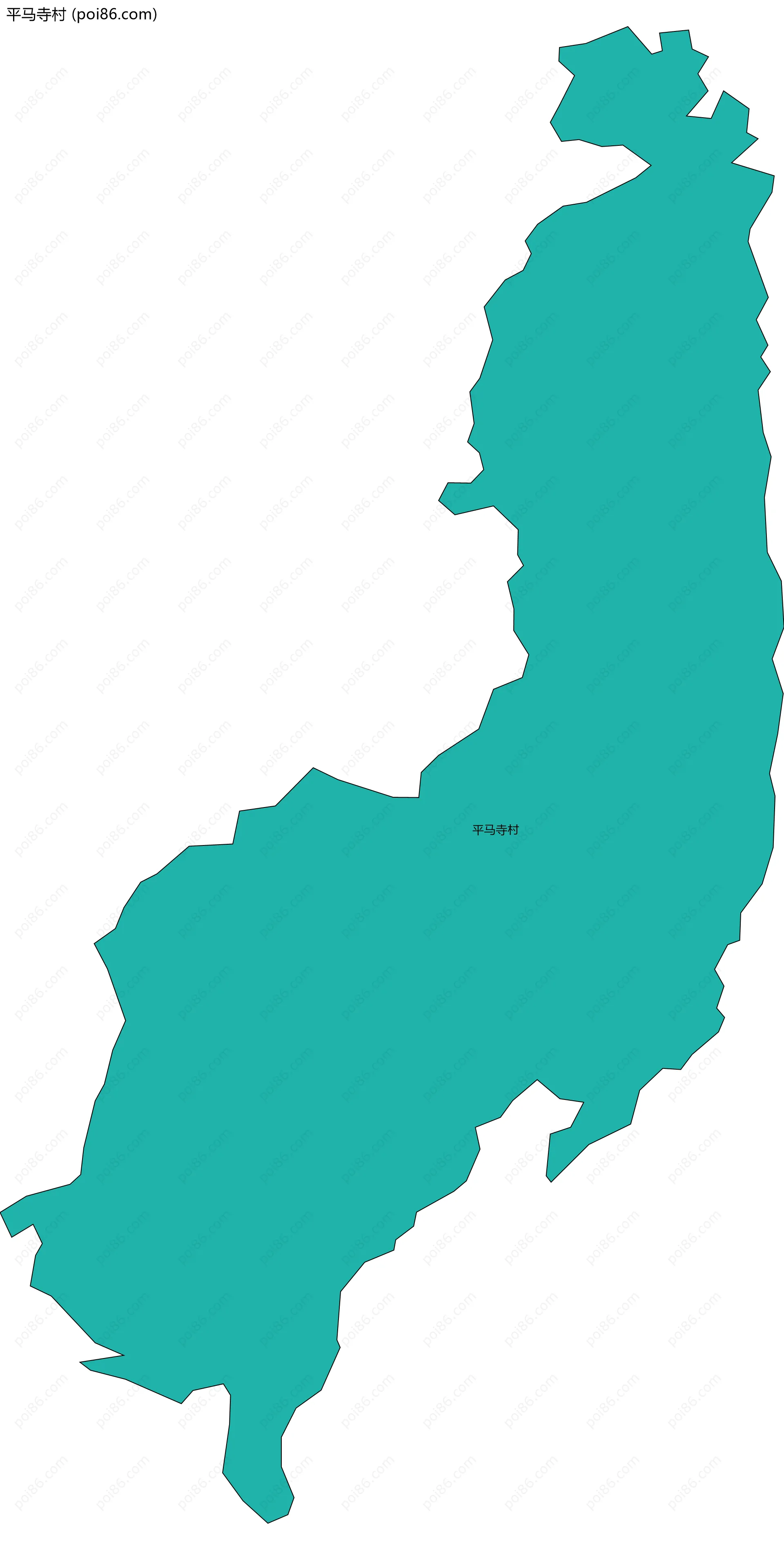 平马寺村边界地图