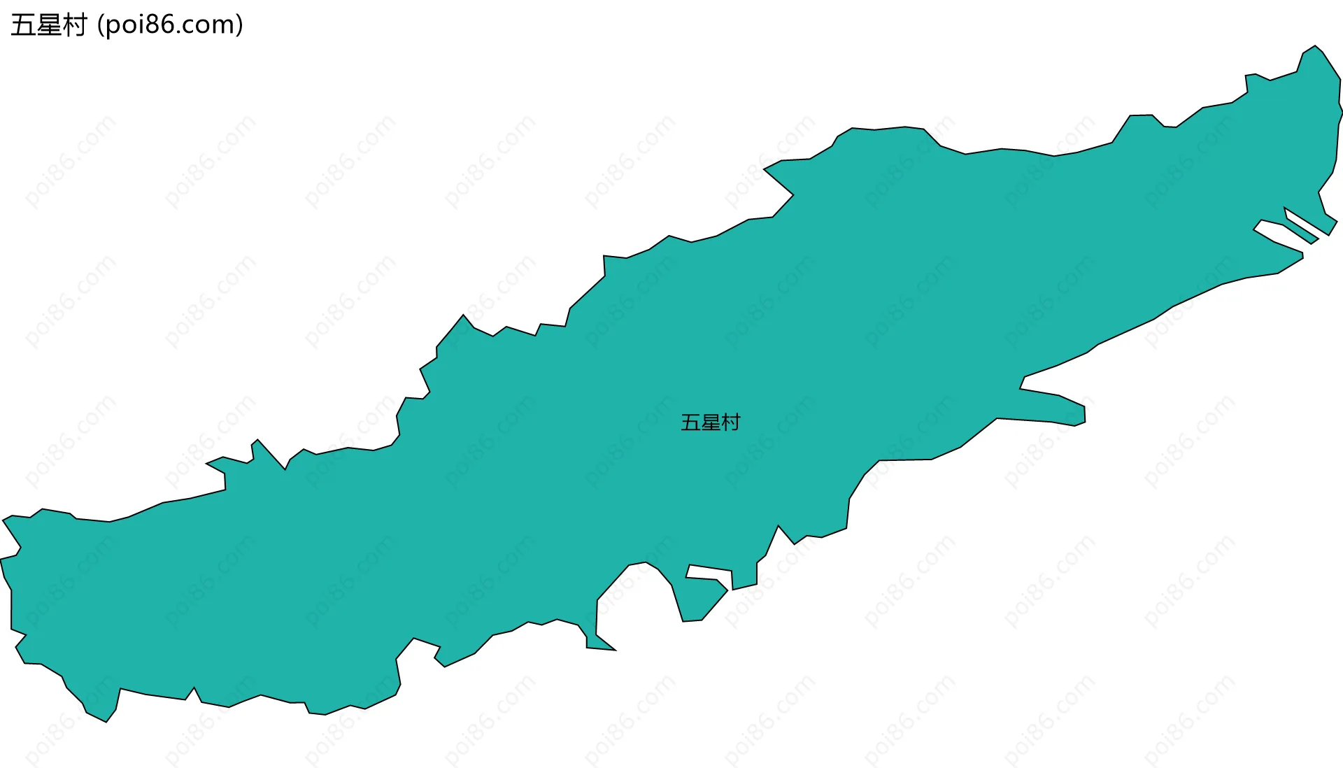 五星村边界地图