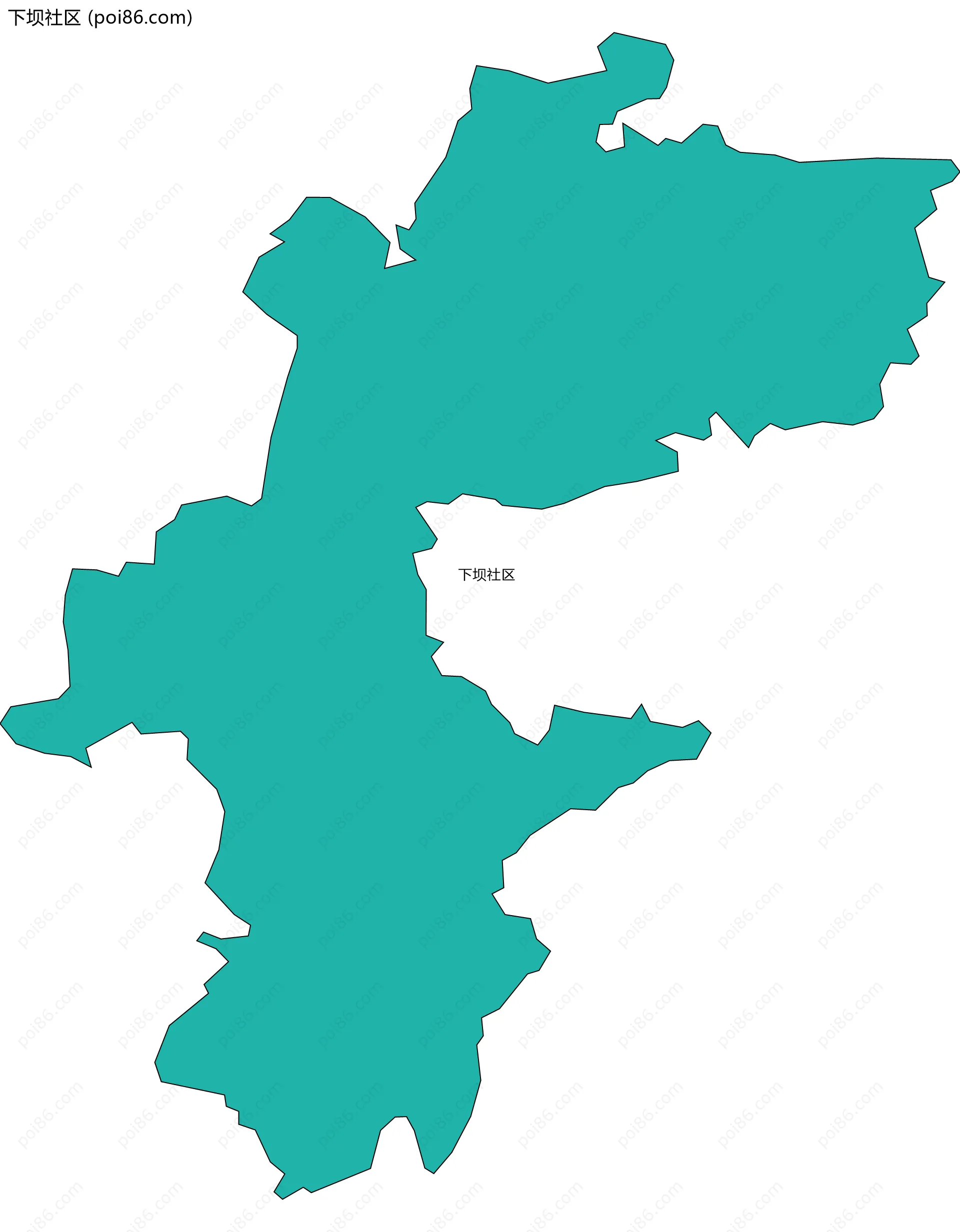 下坝社区边界地图