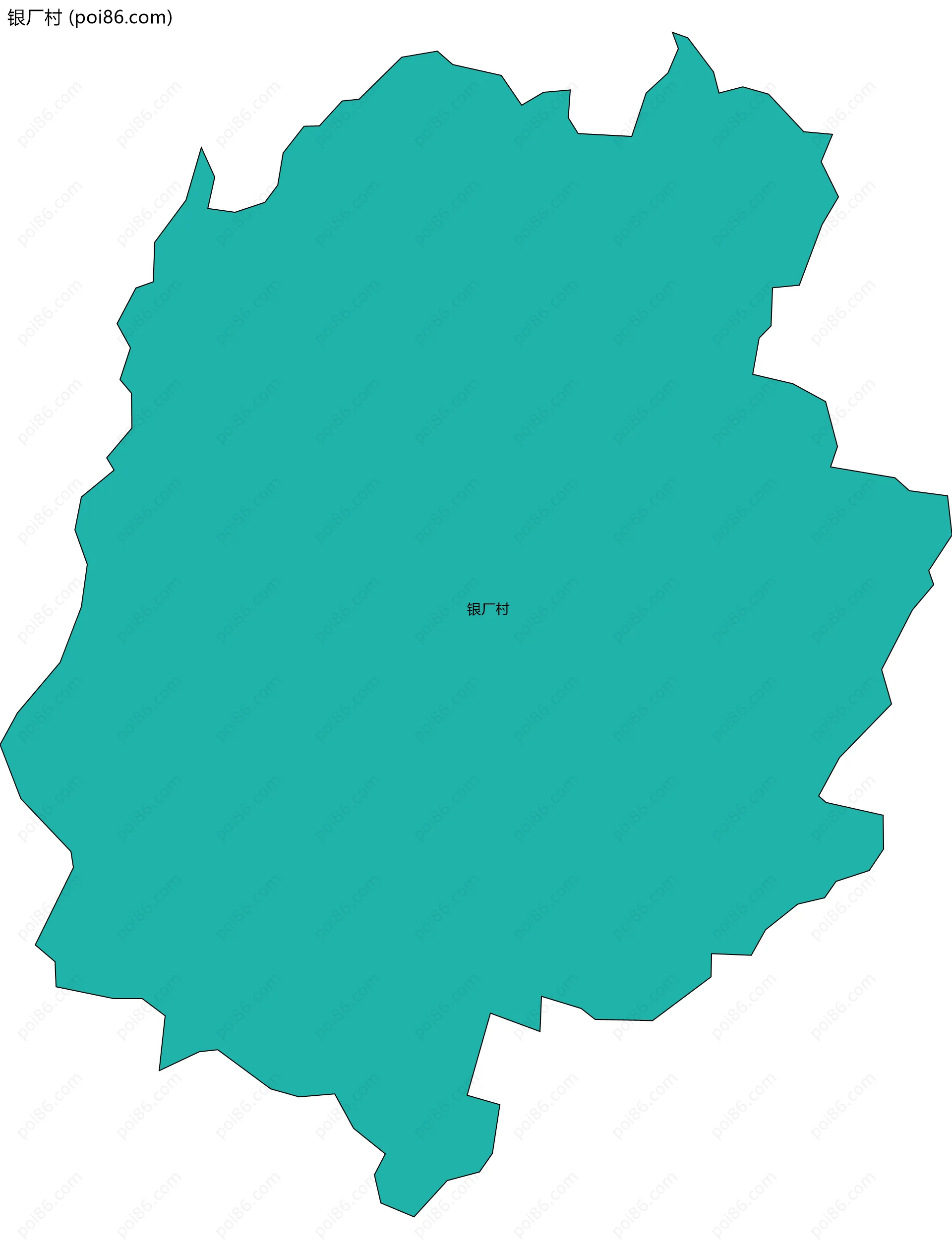 银厂村边界地图