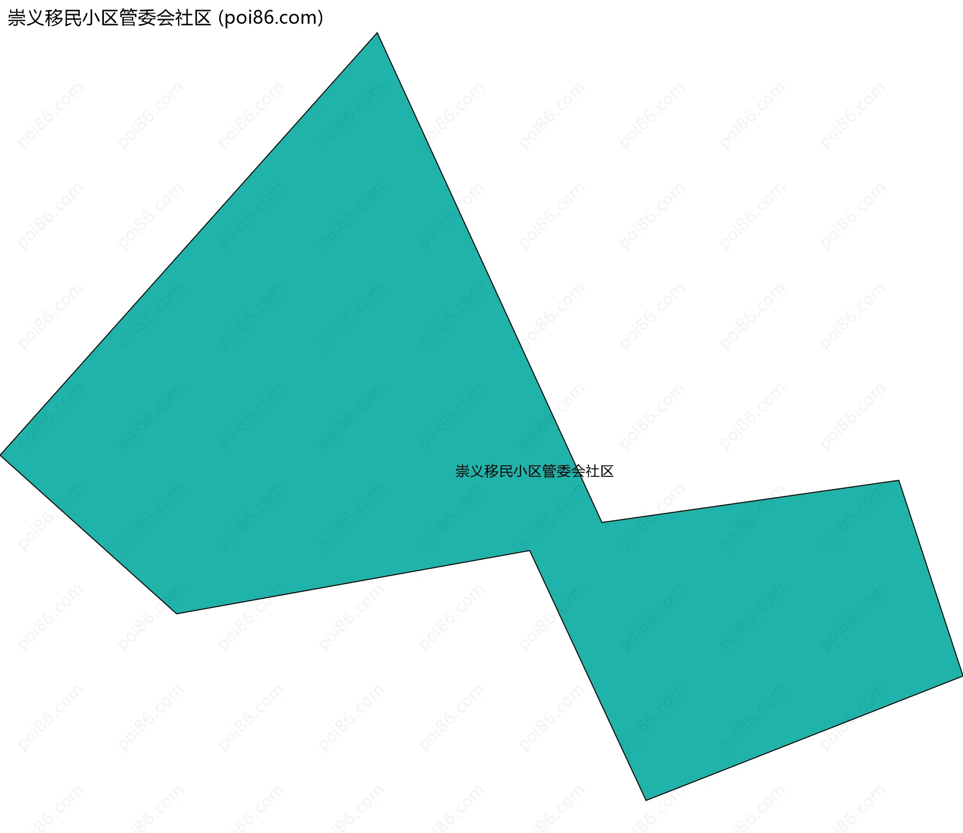 崇义移民小区管委会社区边界地图