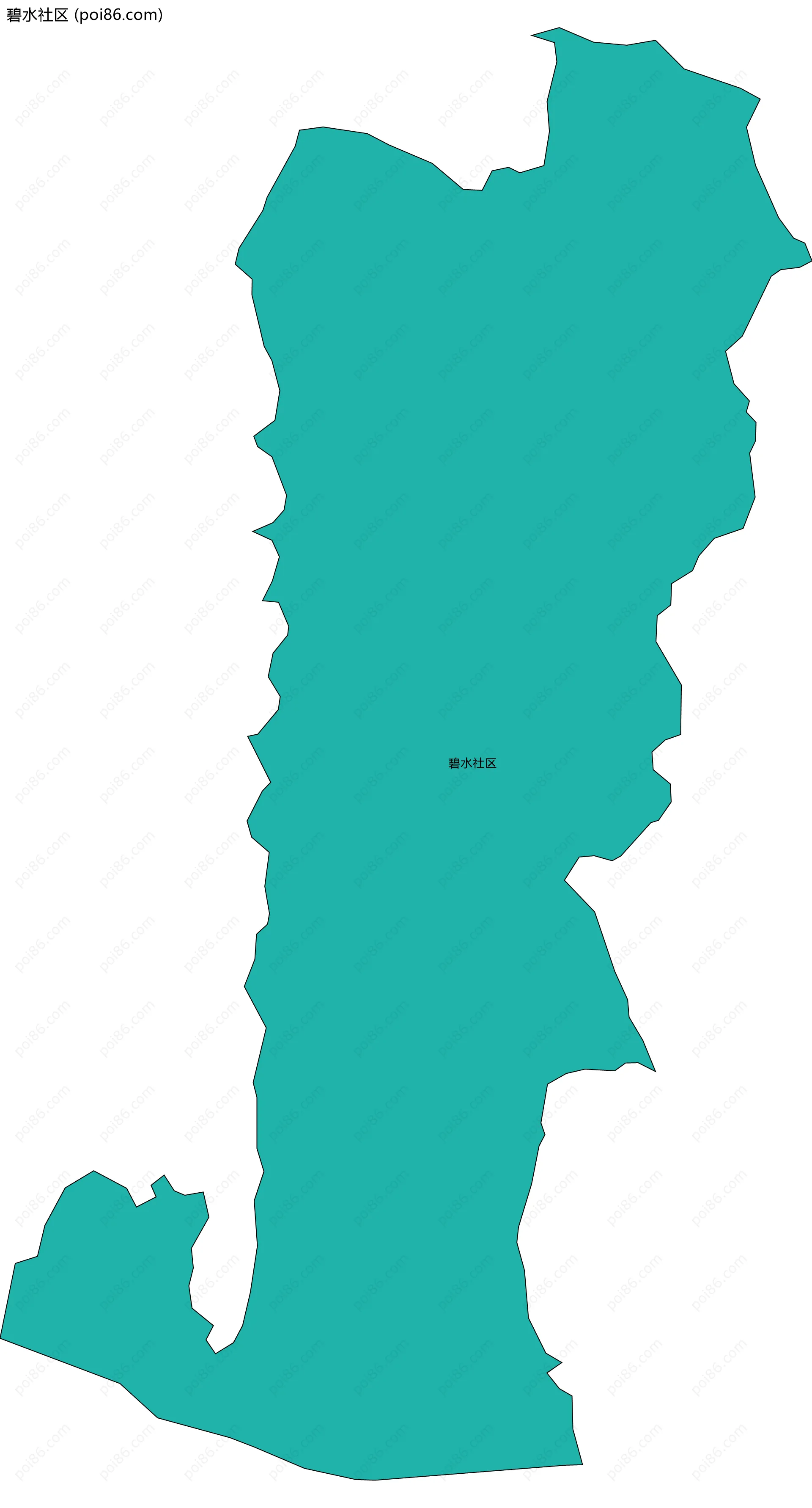 碧水社区边界地图