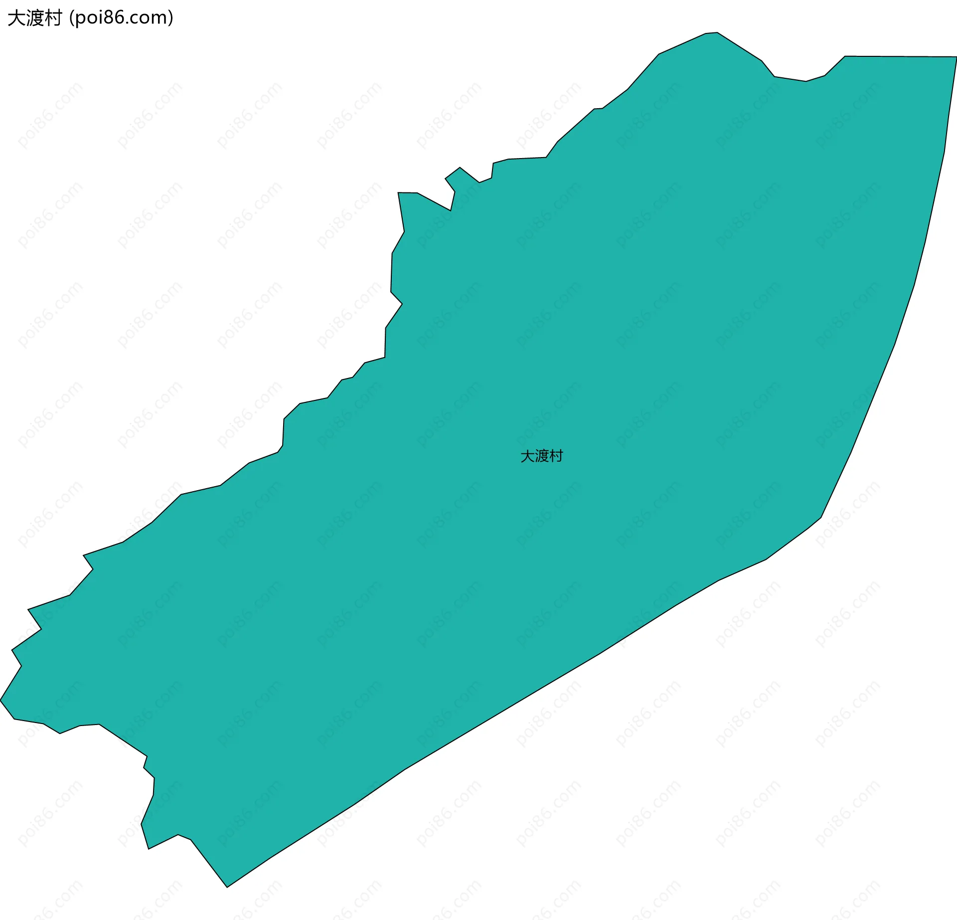 大渡村边界地图