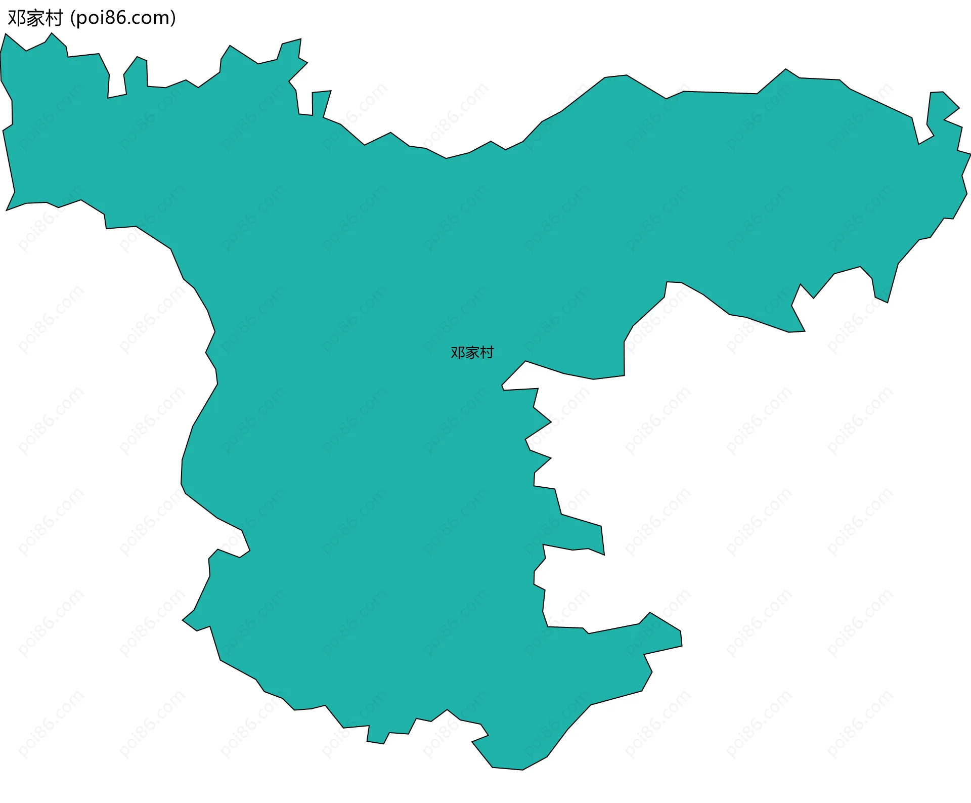 邓家村边界地图