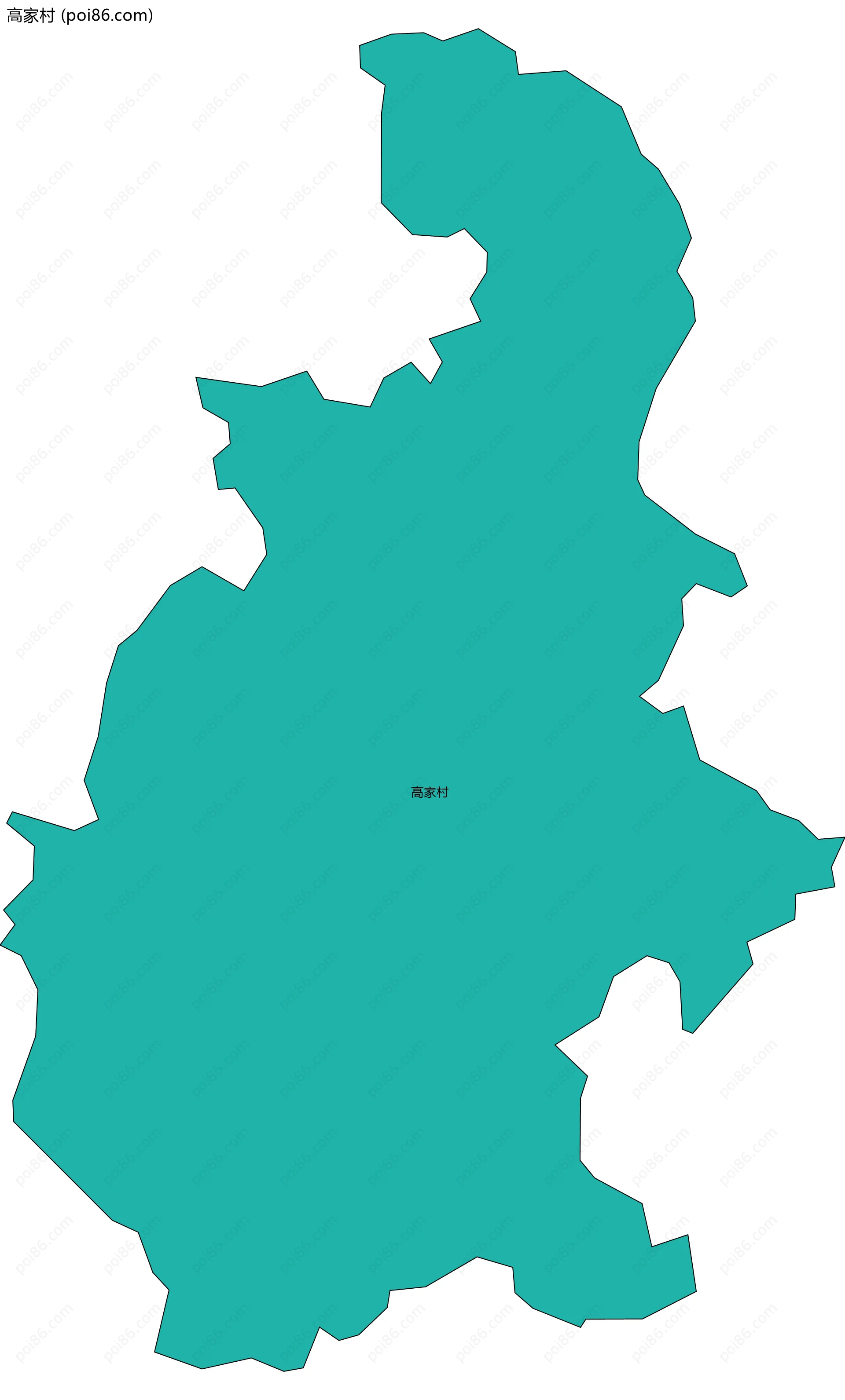 高家村边界地图