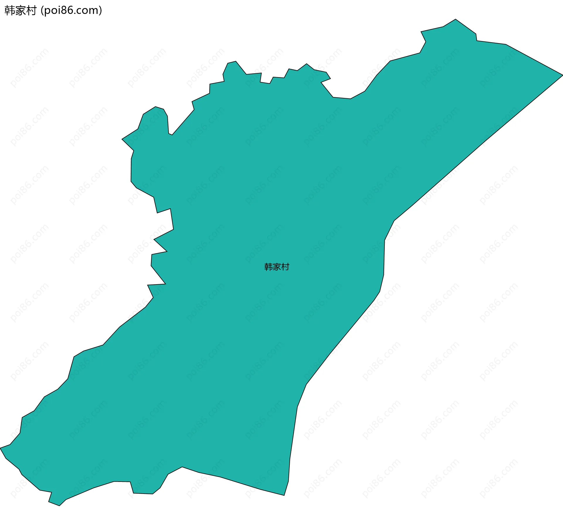 韩家村边界地图