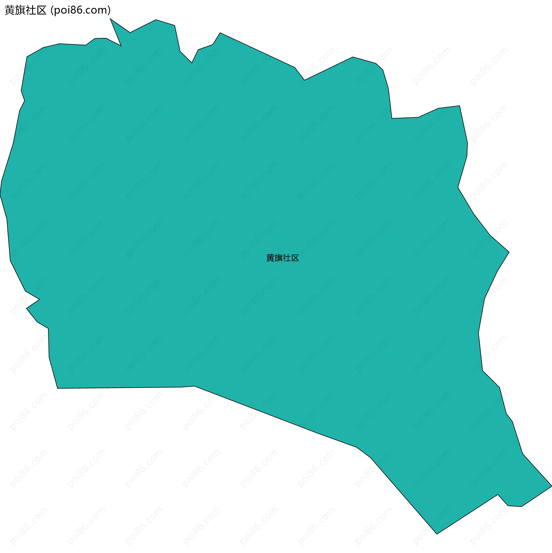 黄旗社区边界地图