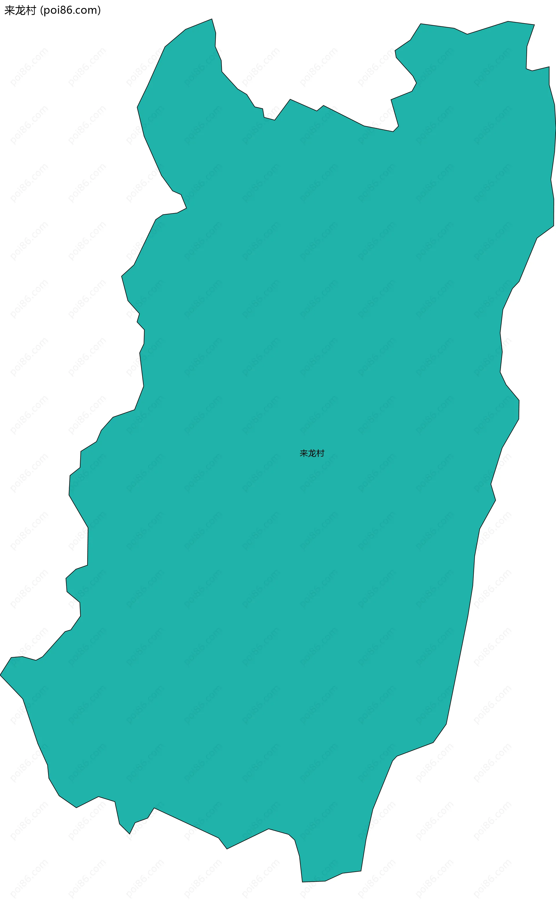 来龙村边界地图