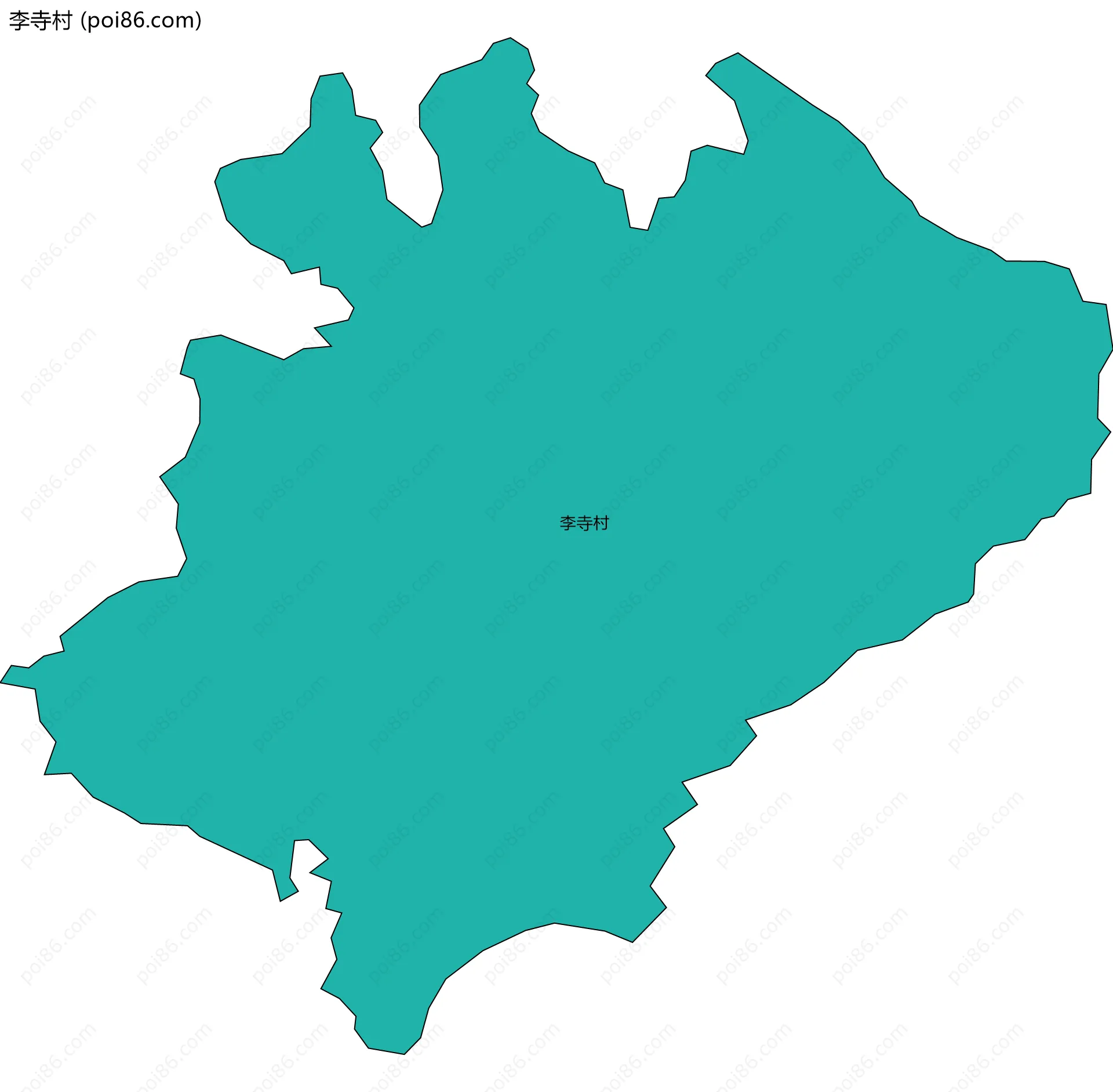李寺村边界地图
