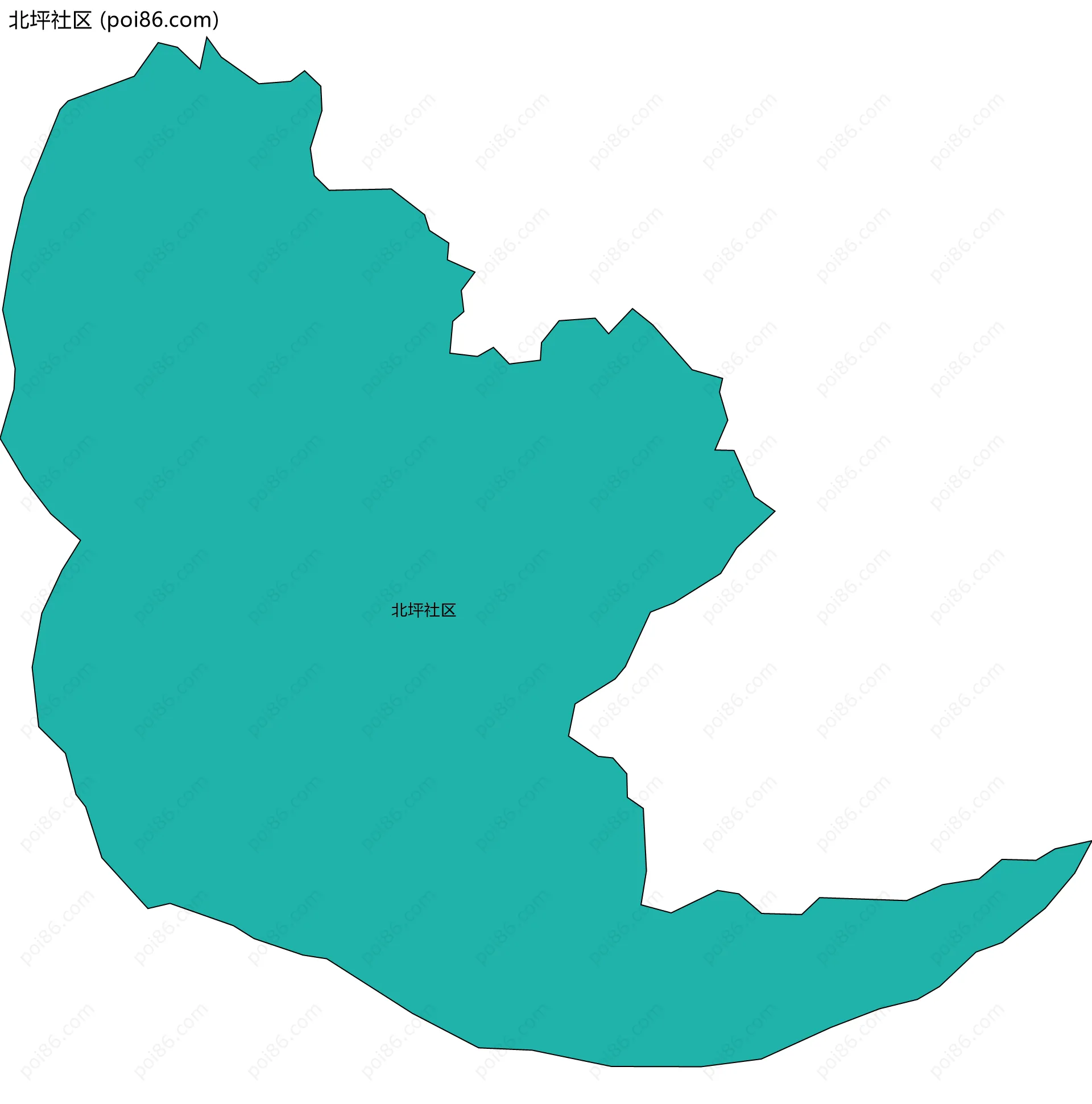 北坪社区边界地图