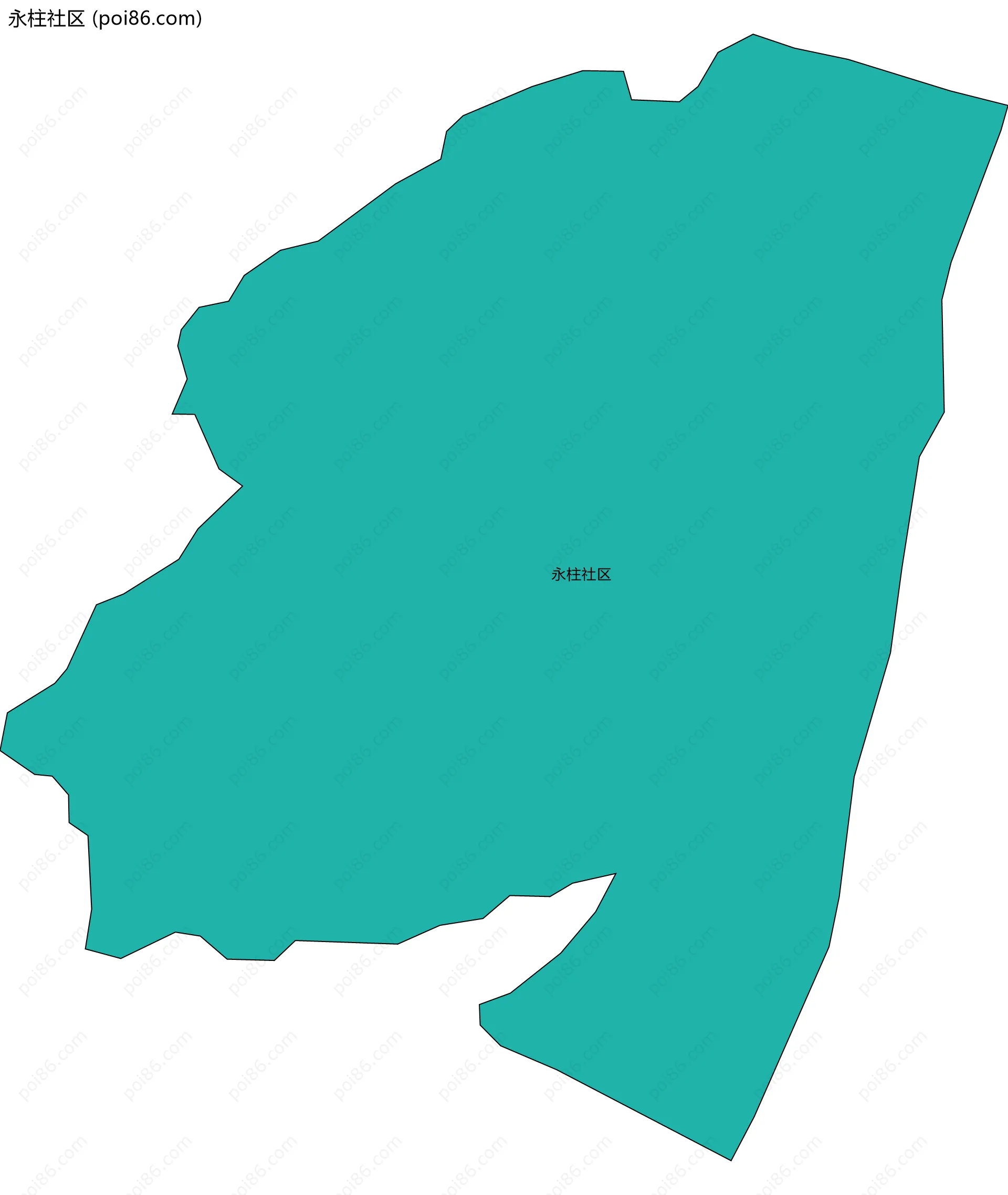 永柱社区边界地图