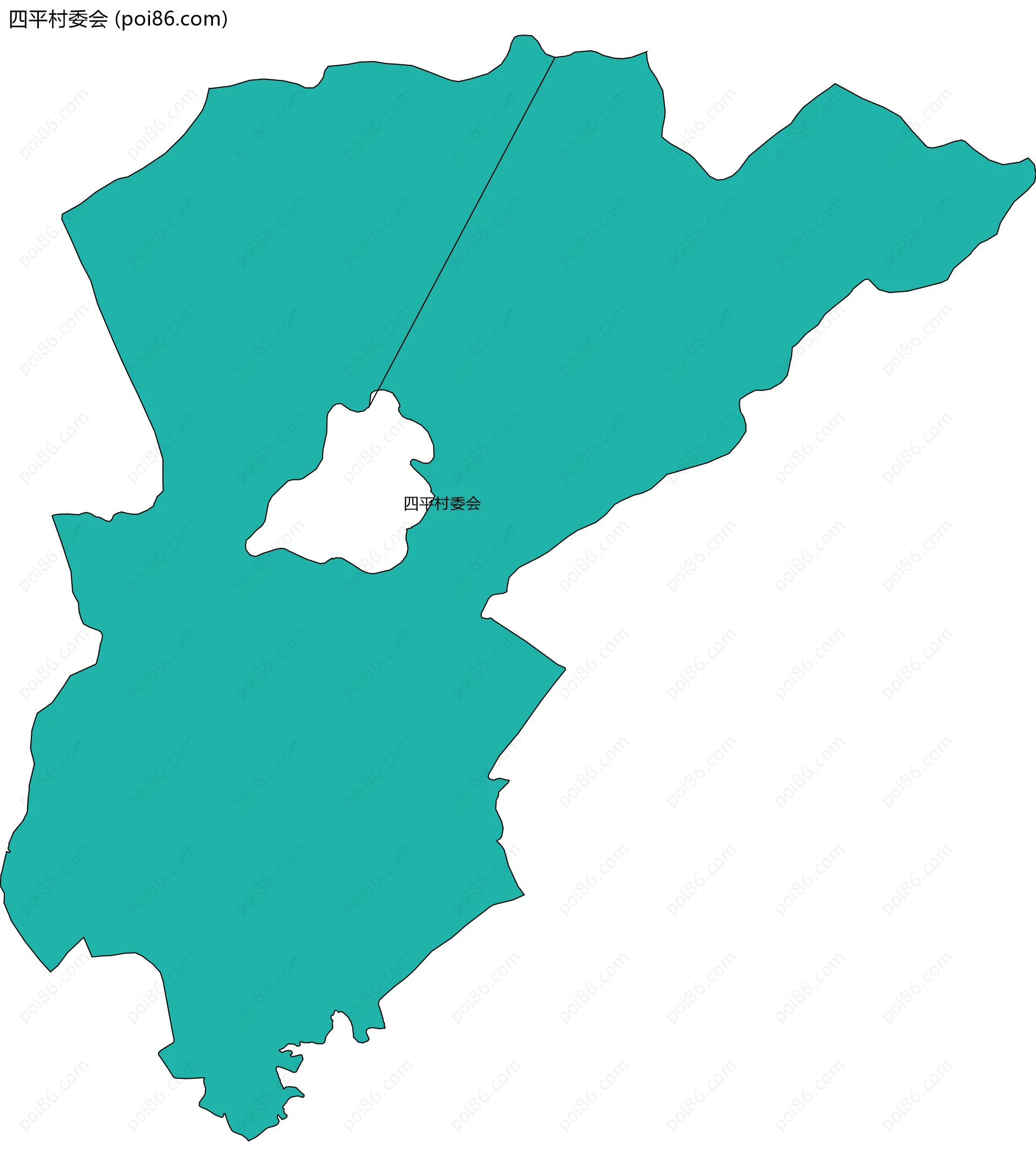 四平村委会边界地图