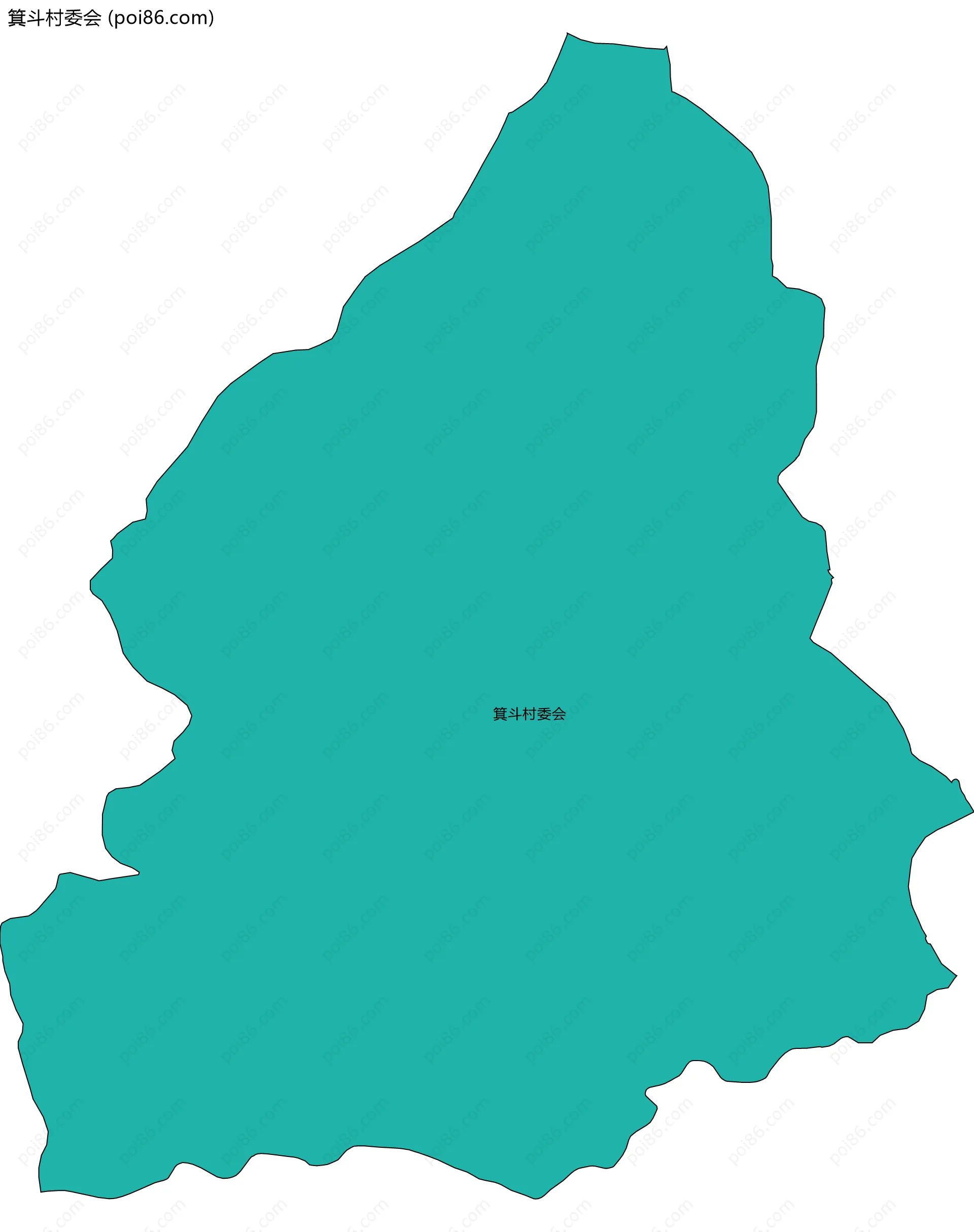 箕斗村委会边界地图