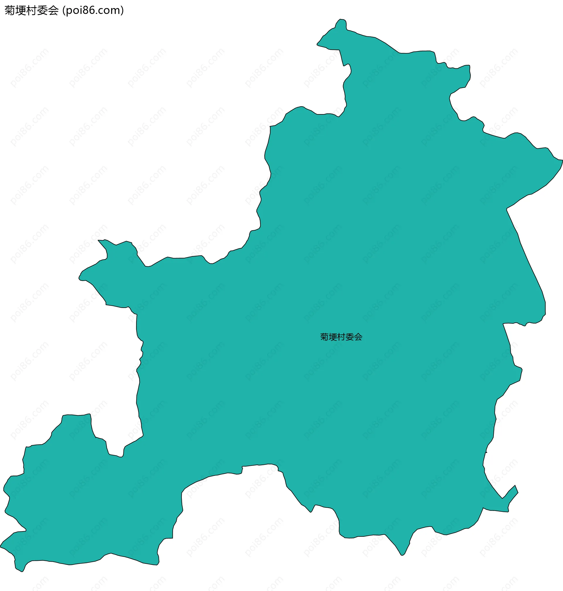 菊埂村委会边界地图