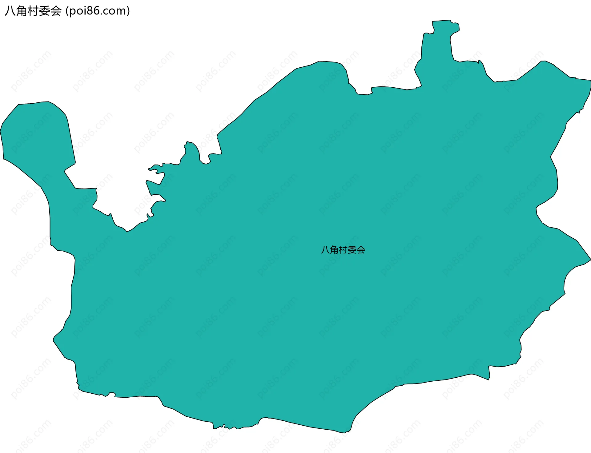 八角村委会边界地图