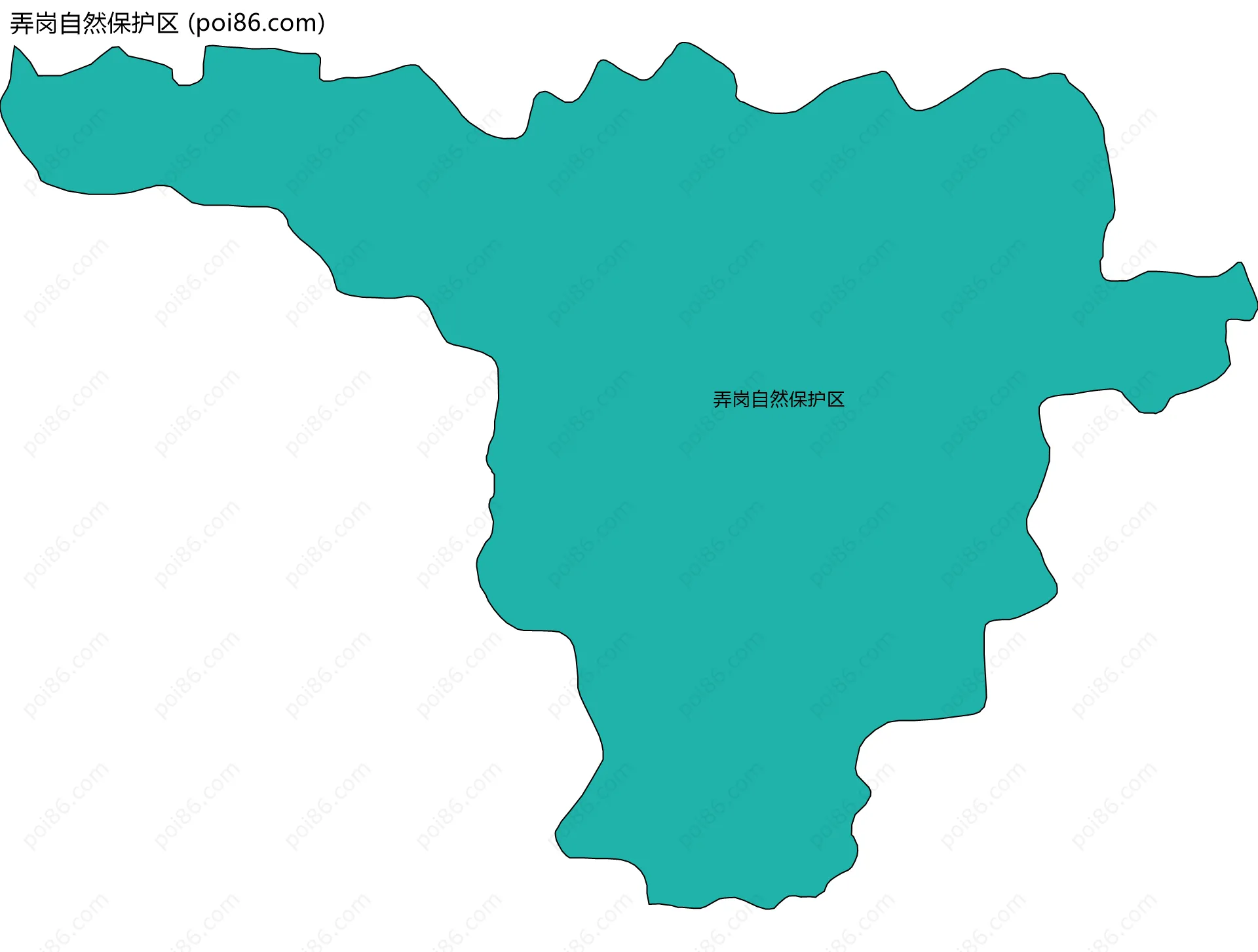 弄岗自然保护区边界地图