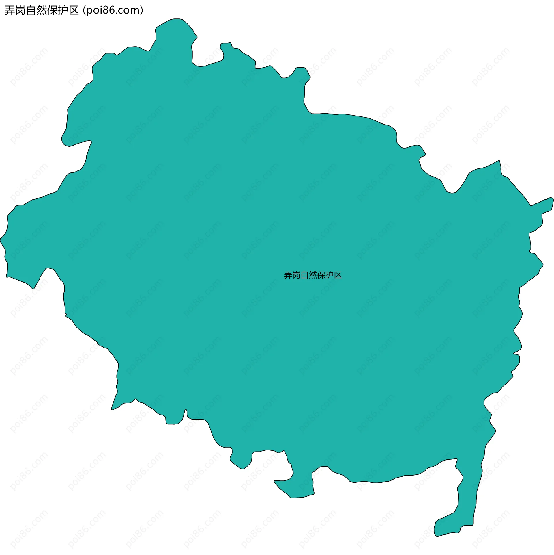 弄岗自然保护区边界地图