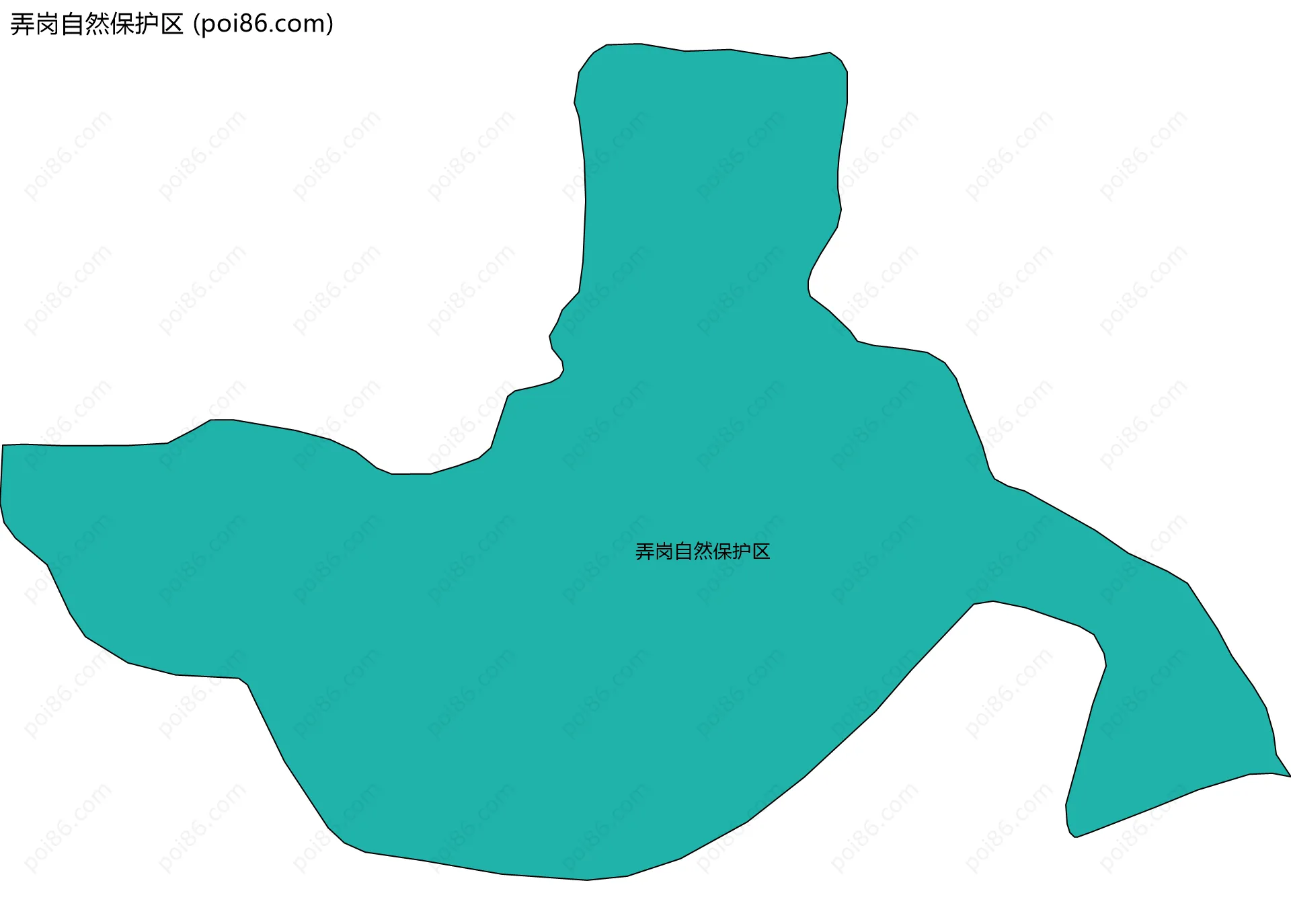 弄岗自然保护区边界地图