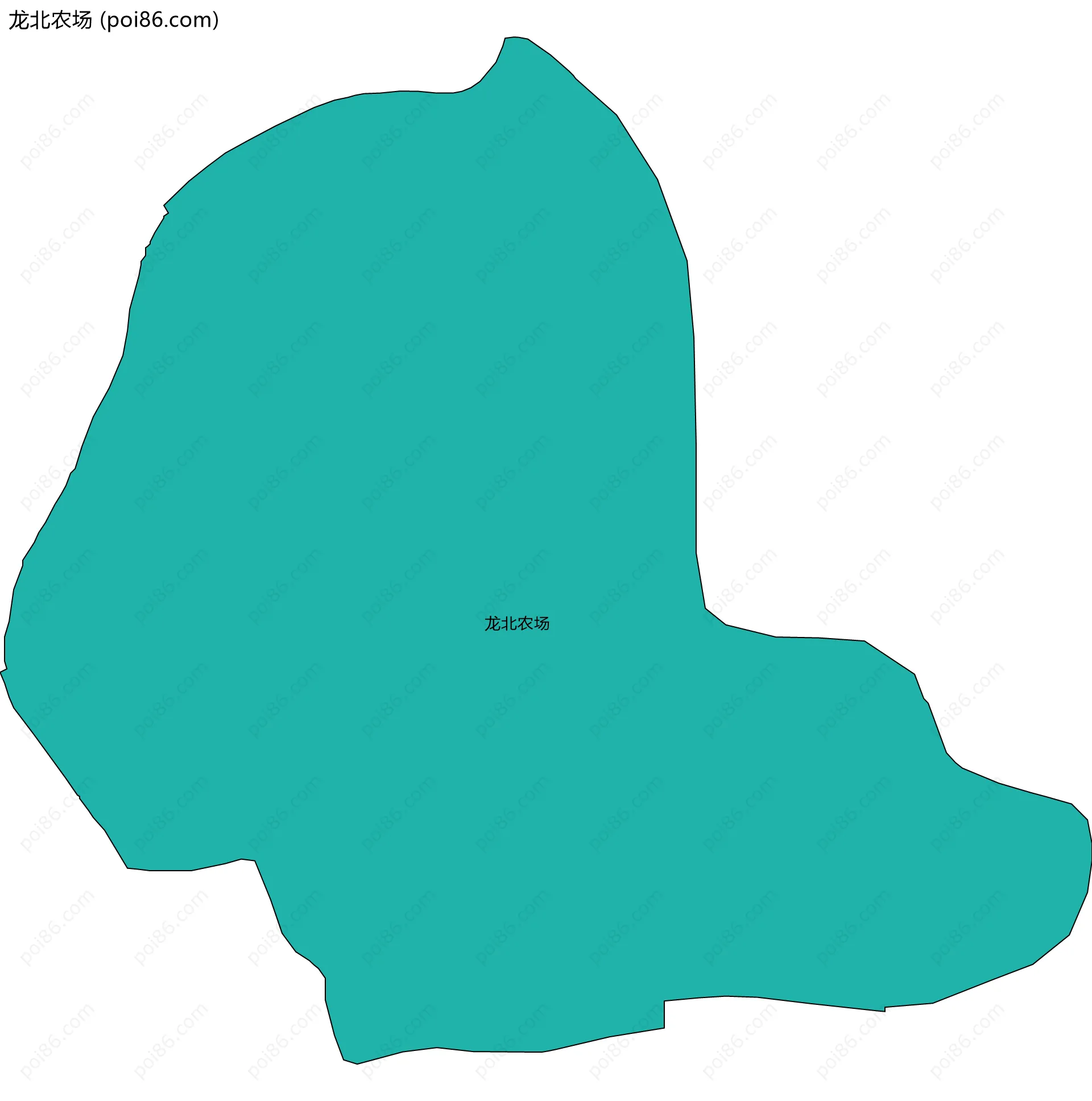 龙北农场边界地图