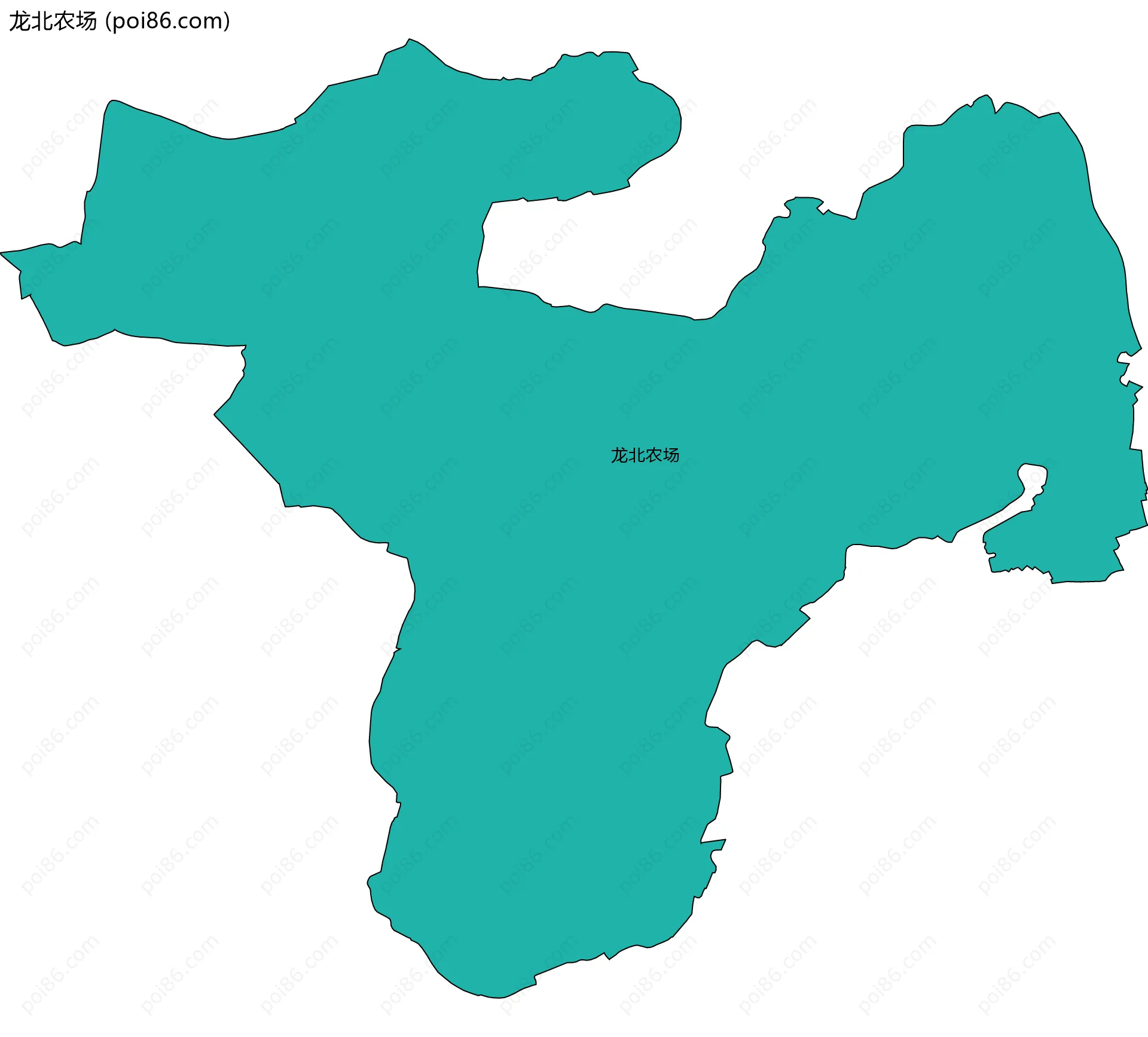 龙北农场边界地图