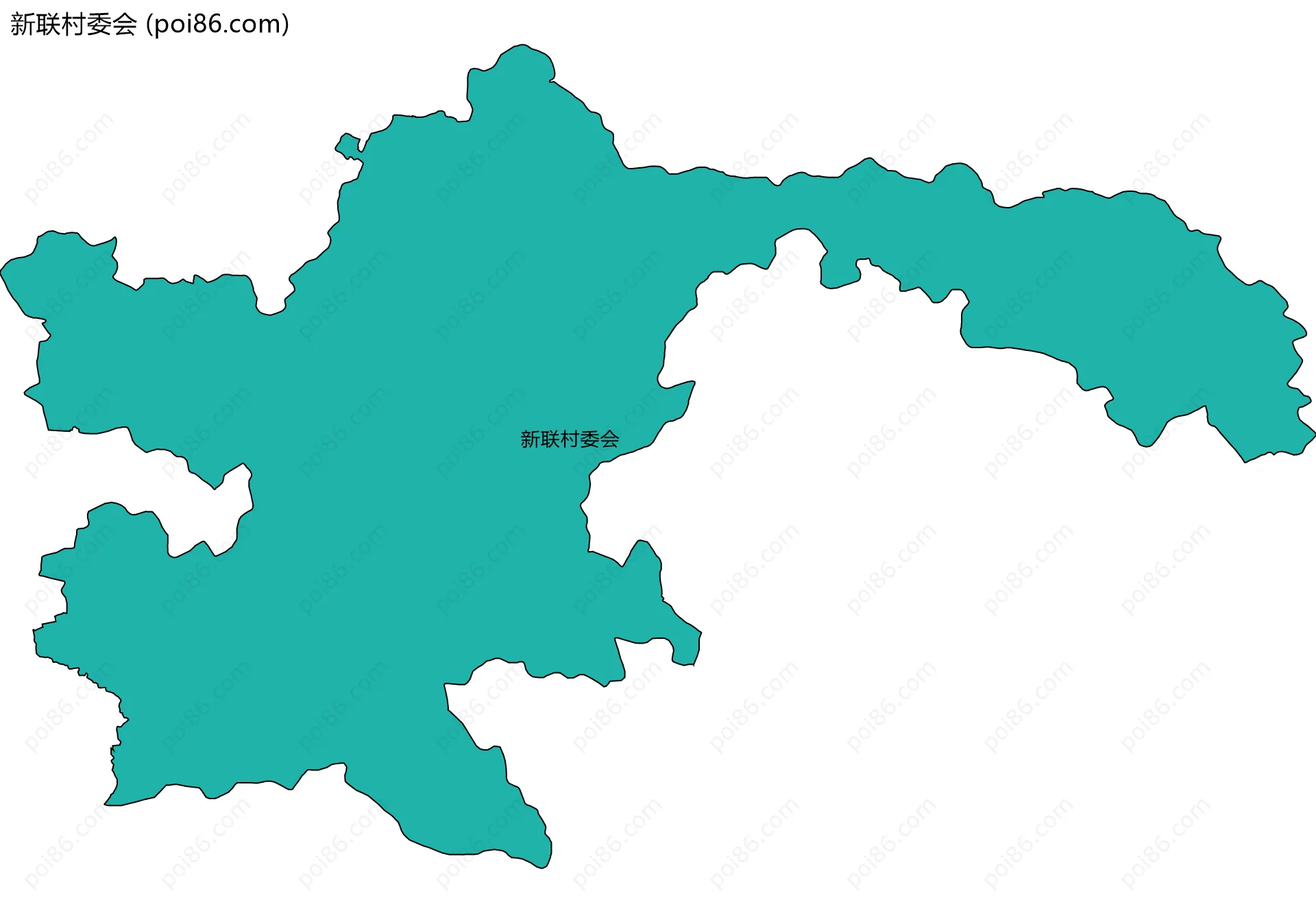 新联村委会边界地图