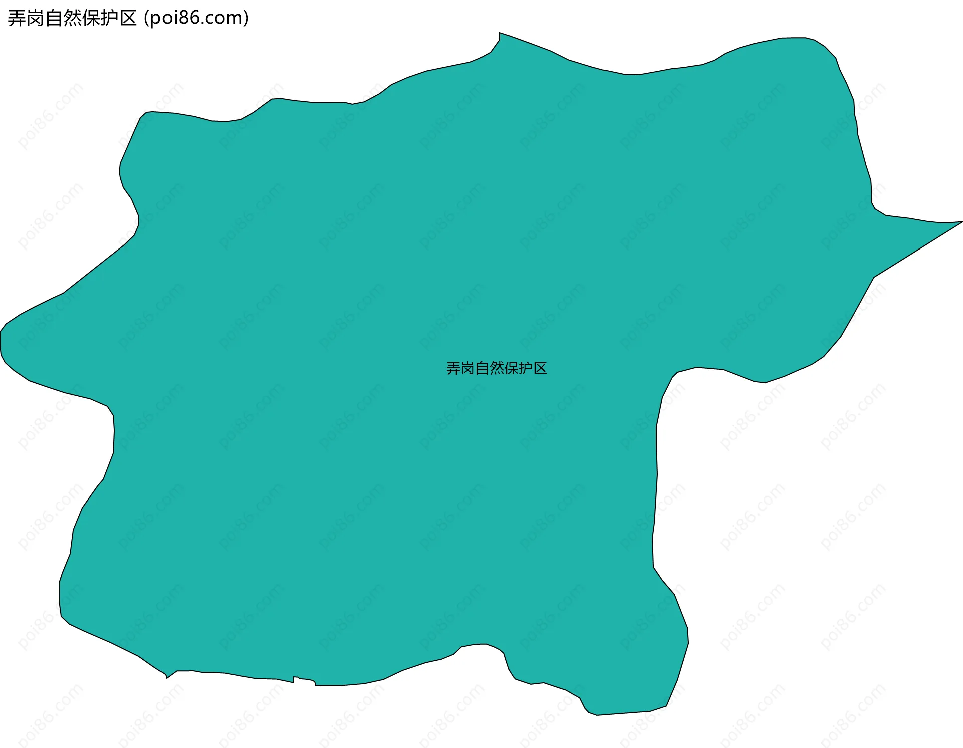 弄岗自然保护区边界地图