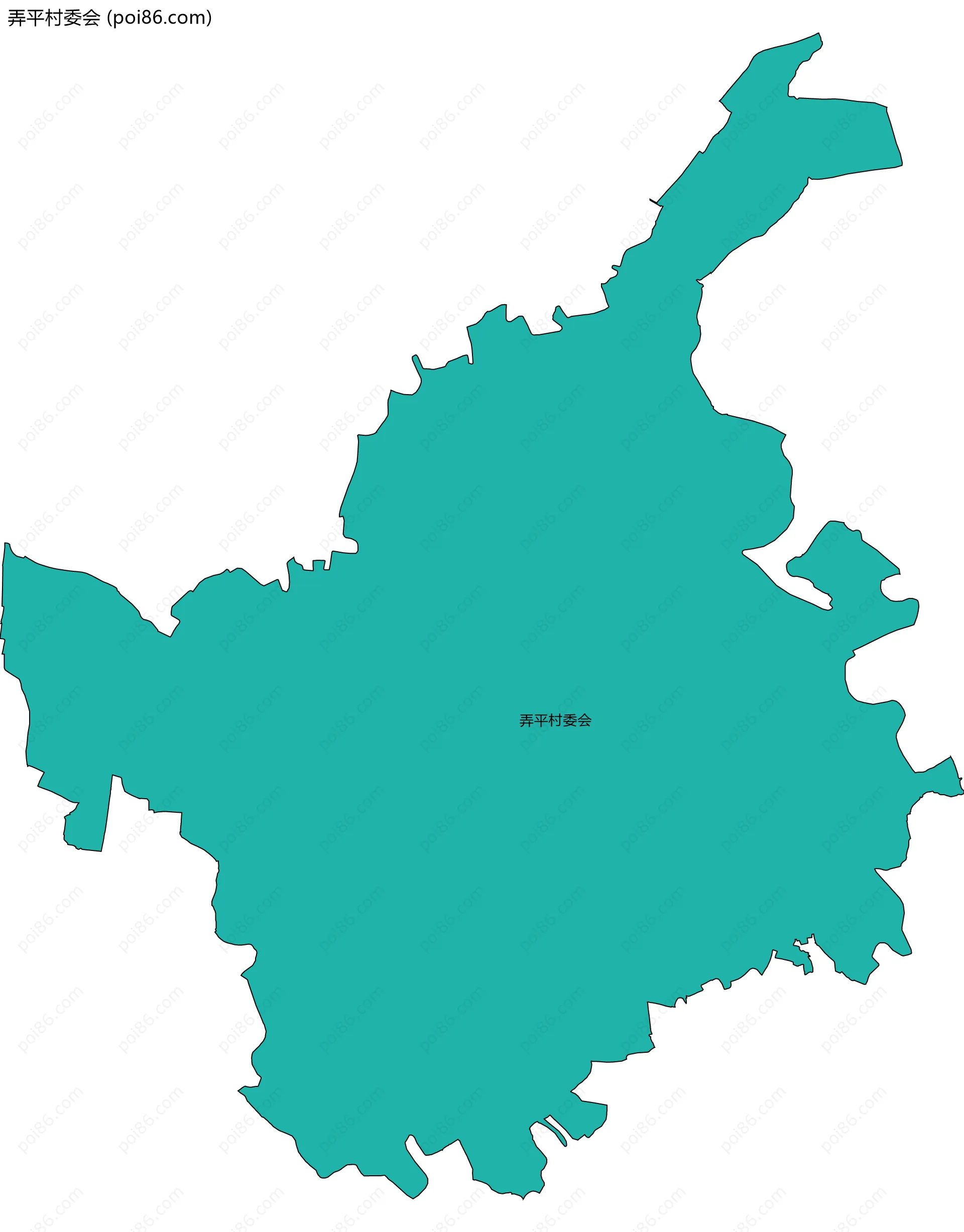 弄平村委会边界地图